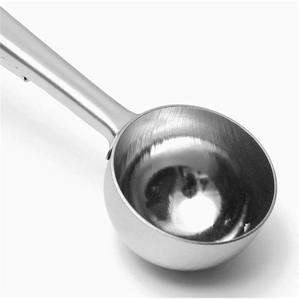 مشبك كيس ومقياس قهوة LX مصنوع من الفولاذ المقاوم للصدأ