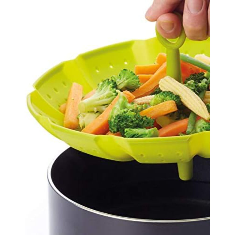 سلة طهي بالبخار 24 سم من السيليكون