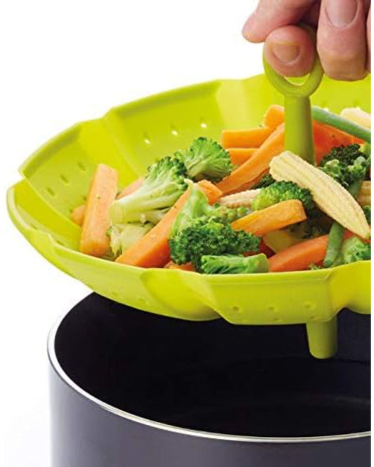 سلة طهي بالبخار 24 سم من السيليكون