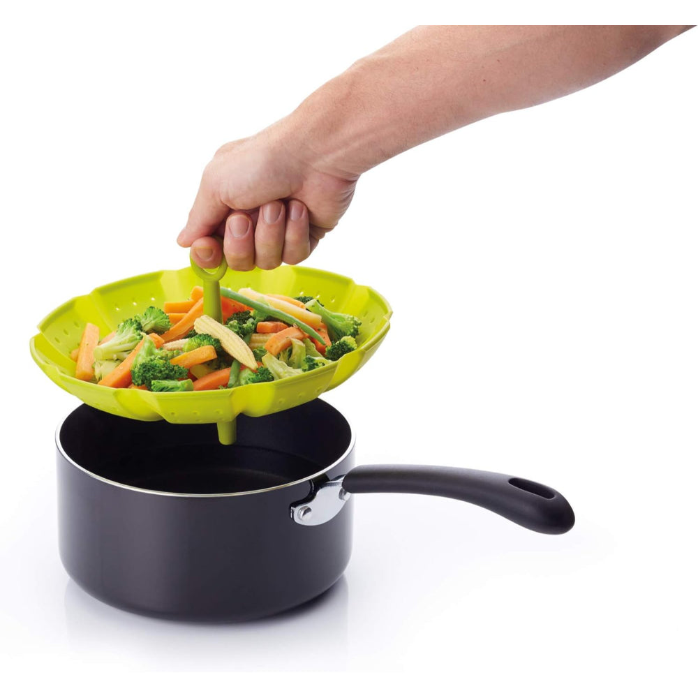 سلة طهي بالبخار 24 سم من السيليكون