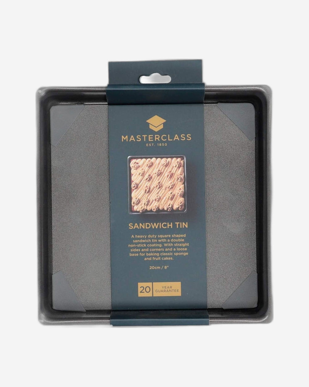 صينية ساندويتش مربعة ماك إتش بي مقاس 20 سم غير لاصقة