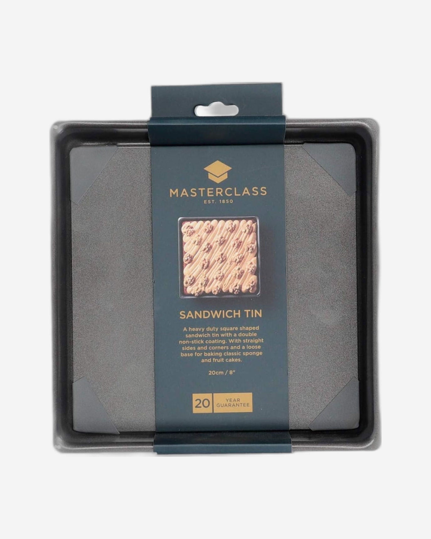 صينية ساندويتش مربعة ماك إتش بي مقاس 20 سم غير لاصقة