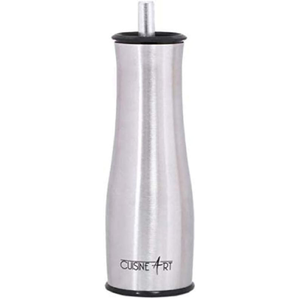 Cuisine Art Plastic One-Hand Silver Pepper Mill | Manual Operation | Compact & Ergonomic Design | Adjustable Coarseness