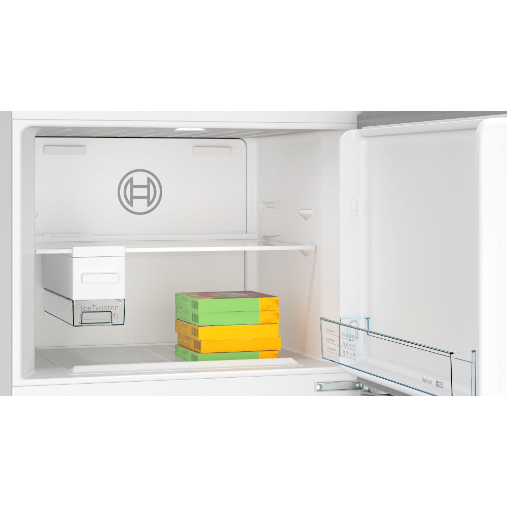 ثلاجة وفريزر بوش سلسلة 4 قائمة بذاتها، فريزر علوي