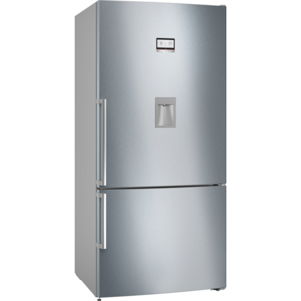Bosch Series 6 Free-Standing Bottom Freezer Refrigerator 186 x 86 cm, No Frost, Brushed steel Anti-fingerprint KGD86AI31M