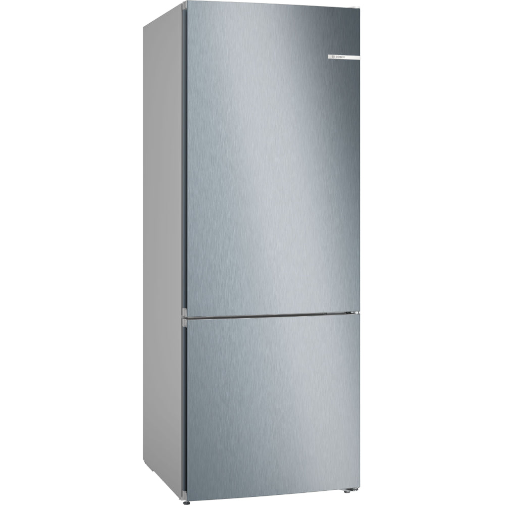 Bosch Series 4 free-standing fridge-freezer with freezer at bottom 186 x 70 cm Stainless steel look, Total No Frost - KGN55VLE0M