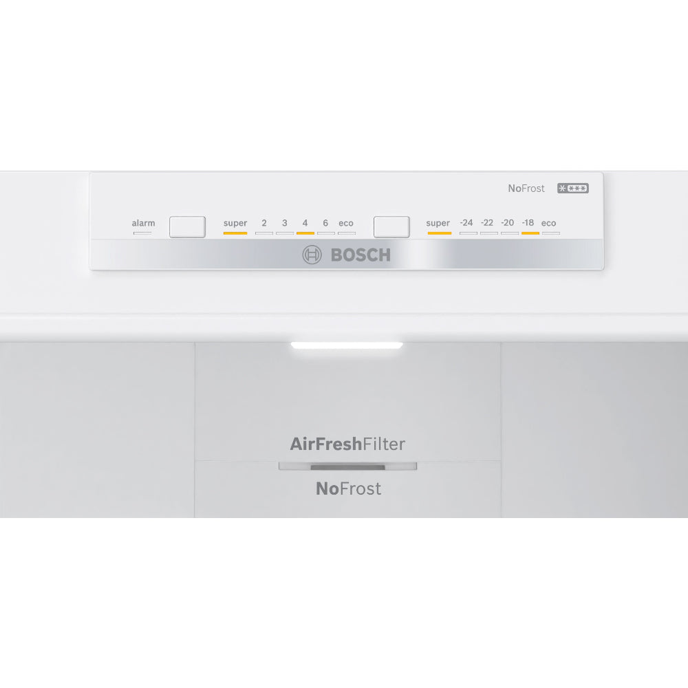 ثلاجة وفريزر بوش من السلسلة 4، قائمة بذاتها، بفريزر سفلي