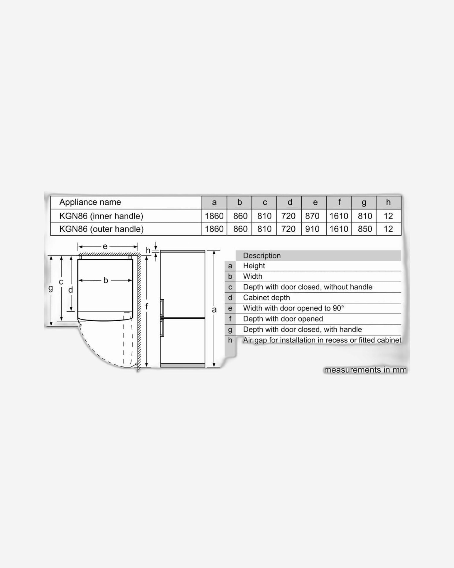ثلاجة بوش سلسلة 6 ذات الفريزر السفلي