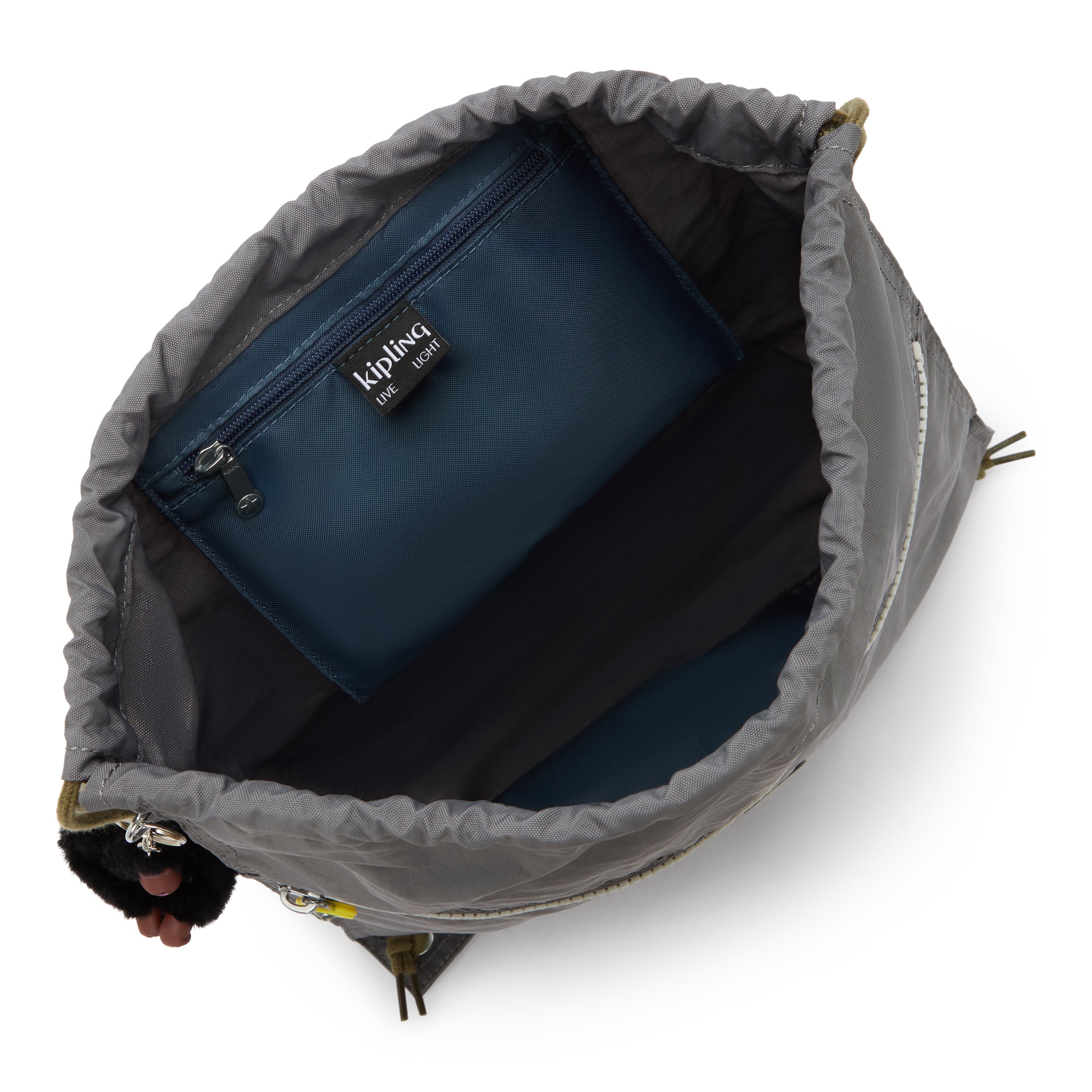 حقيبة ظهر Kipling Supertaboo Back To Grey متوسطة الحجم مزودة برباط 09487-1DX