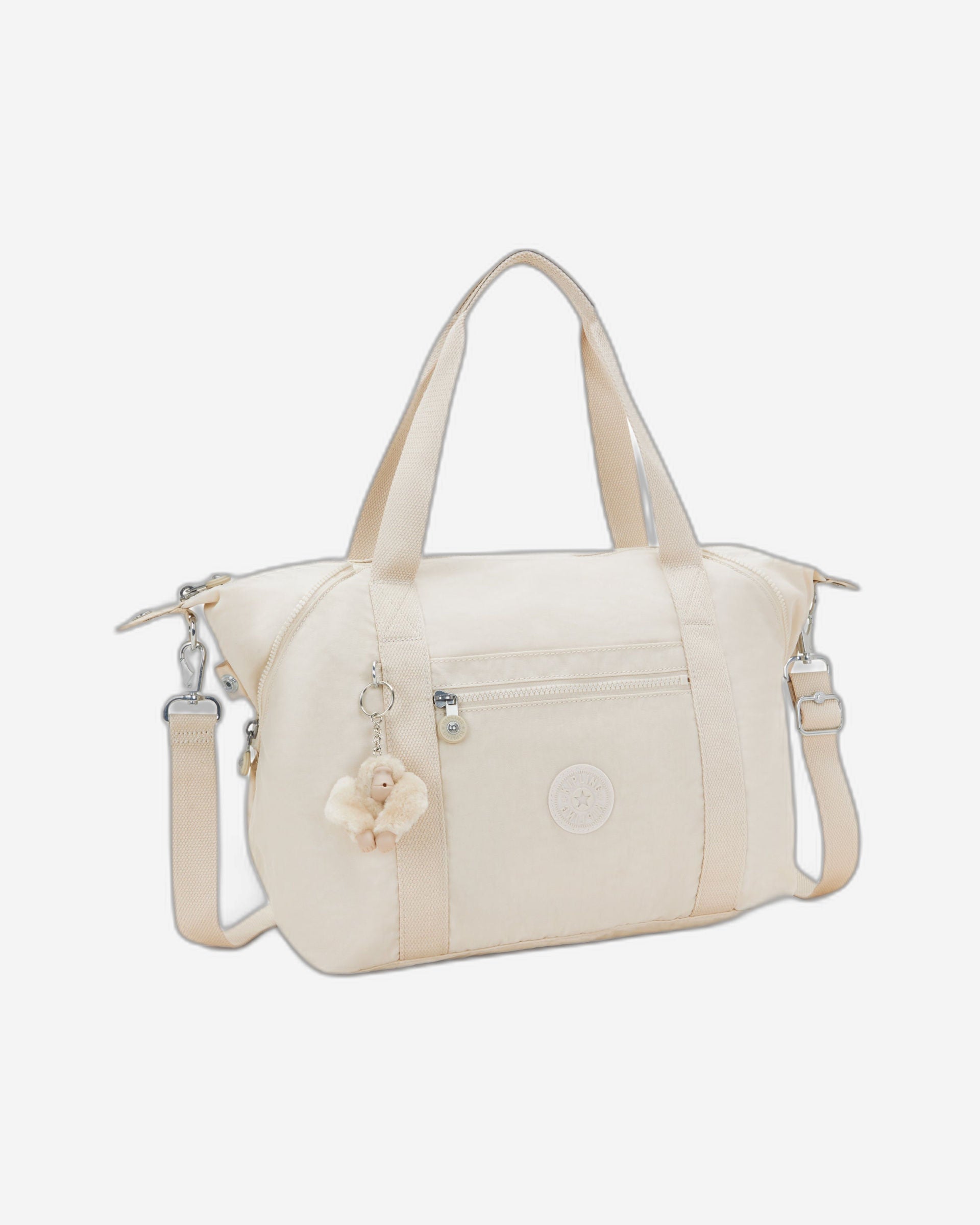 حقيبة كيبلينج آرت هايدواي متوسطة الحجم باللون البيج 10619-7JR