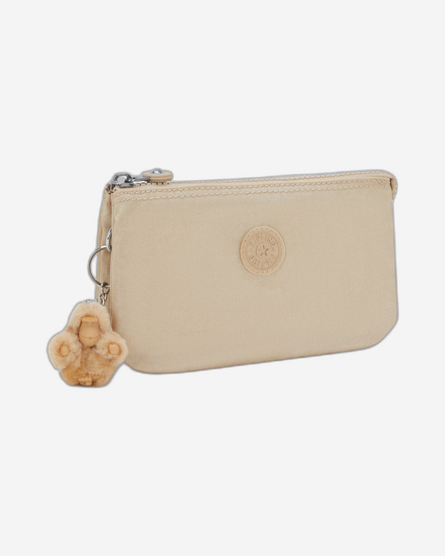 محفظة كيبلينج كرييتيفيتي كبيرة بلون بيج لامع 13093-5DV