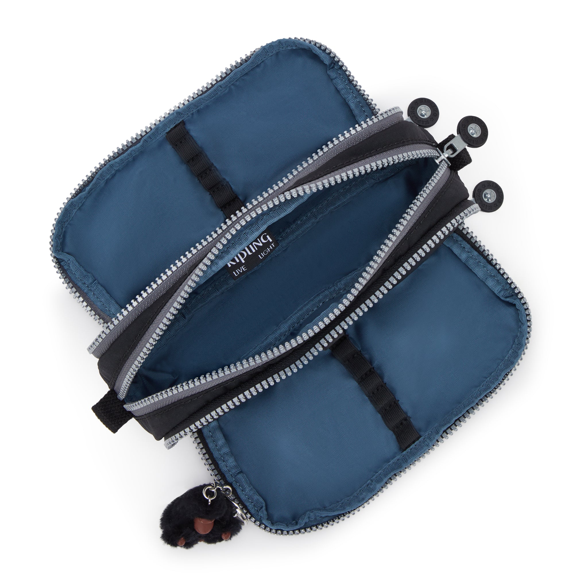 حافظة أقلام كبيرة من كيبلينج، لون أسود فضائي، موديل 13564-2GX