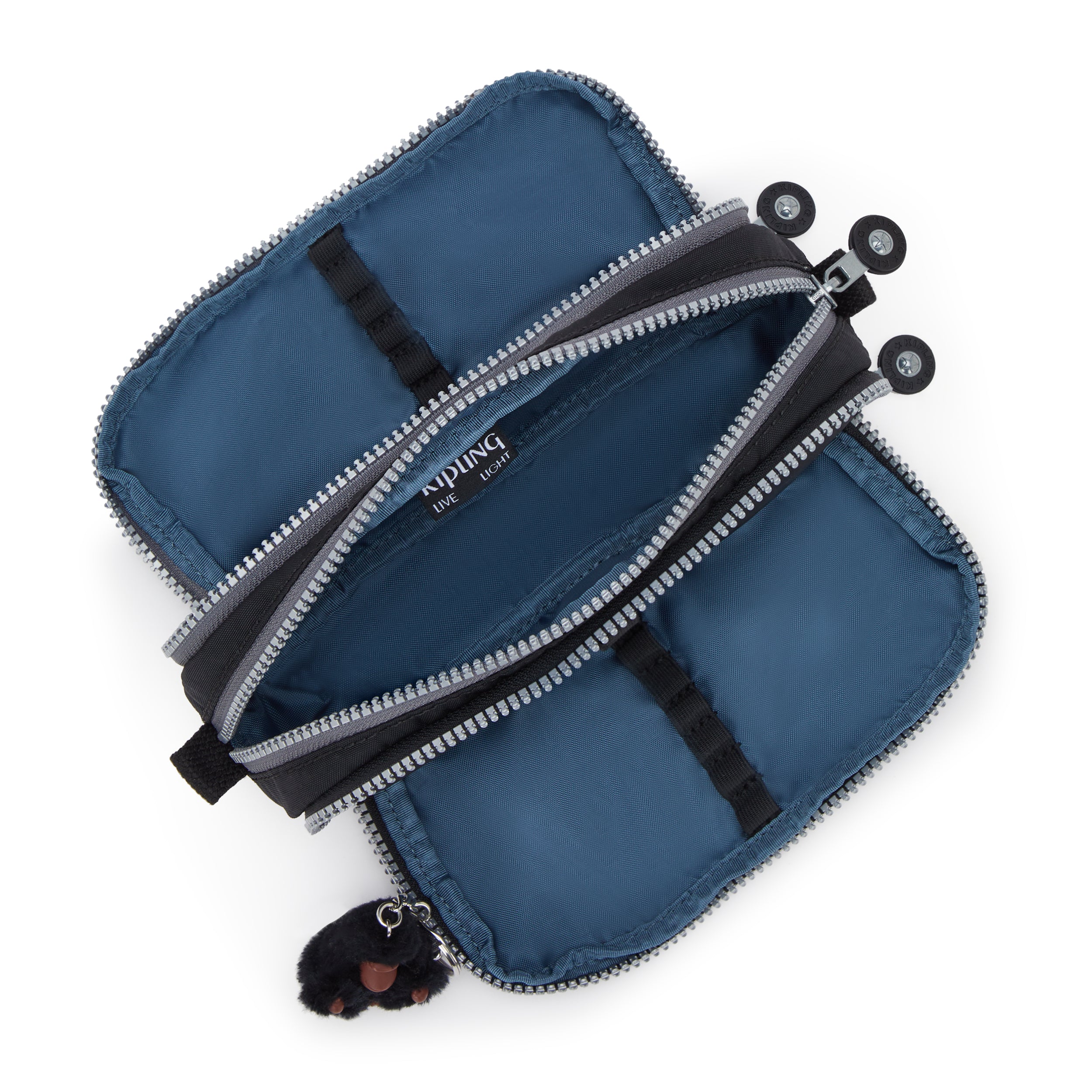 حافظة أقلام كبيرة من كيبلينج، لون أسود فضائي، موديل 13564-2GX