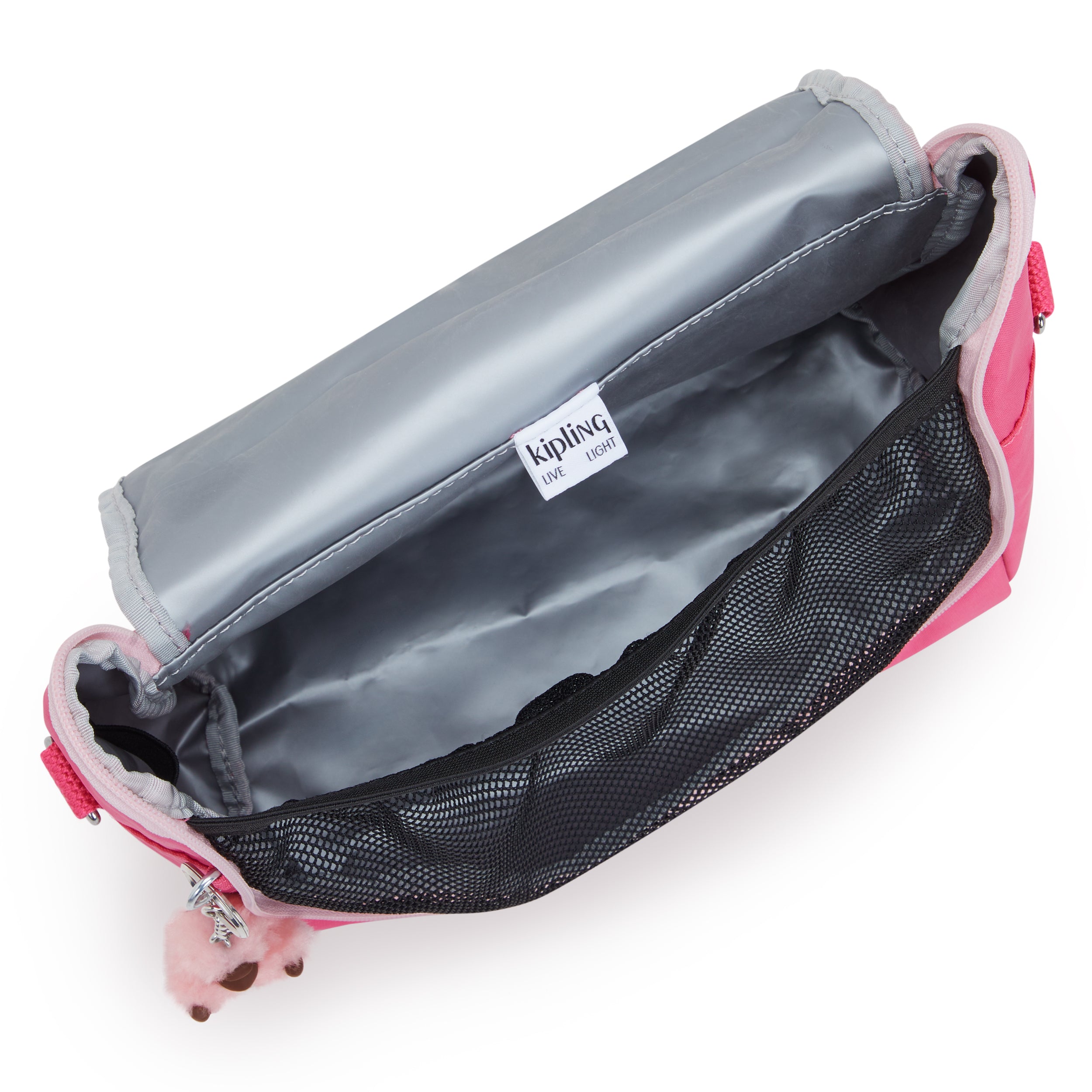 حقيبة غداء كيبلينج نيو كيشيرو هابي بينك سي كبيرة مع جراب عربة C215289-BZ8