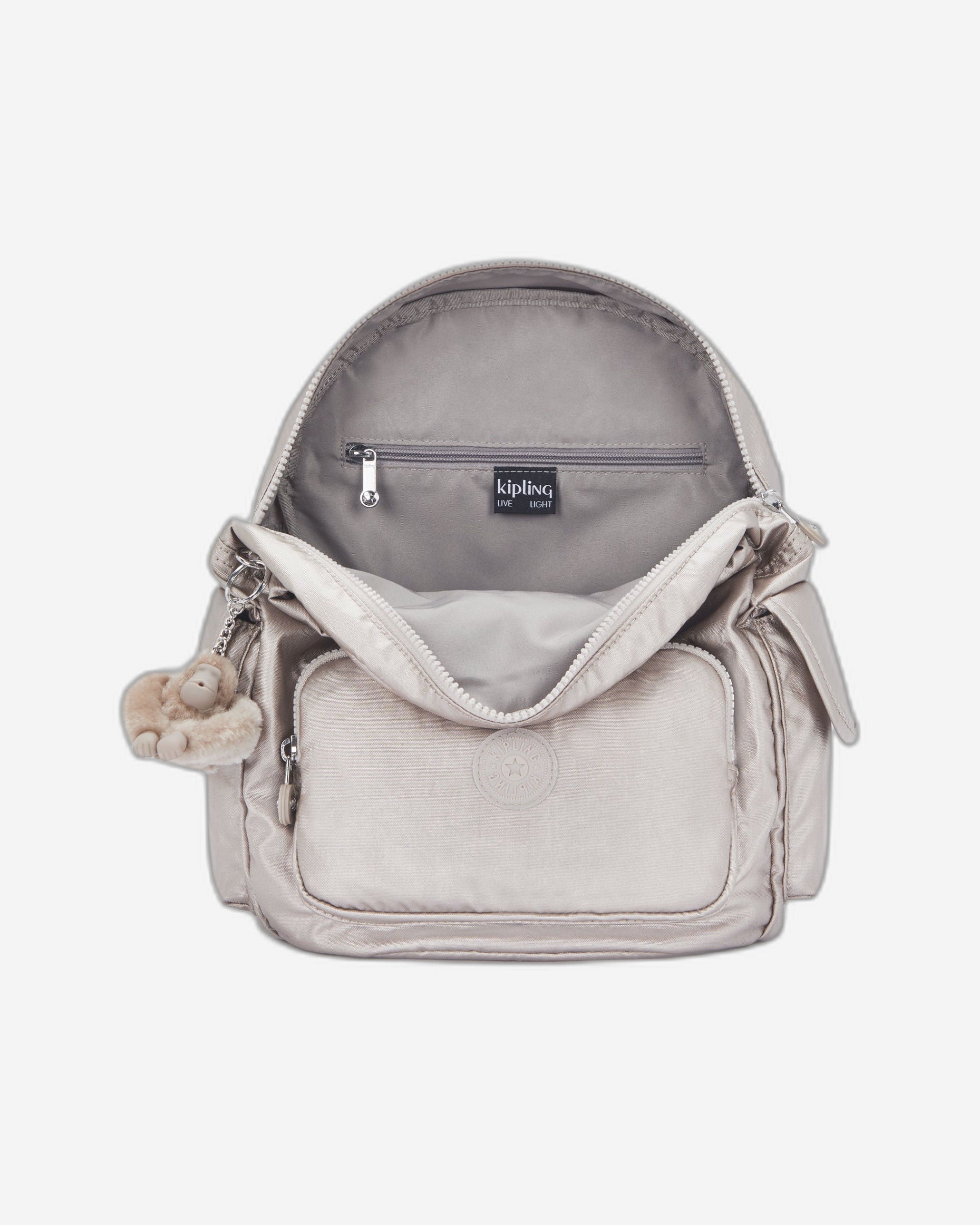 حقيبة ظهر كيبلينج سيتي باك إس صغيرة متوهجة معدنية C215641-48I