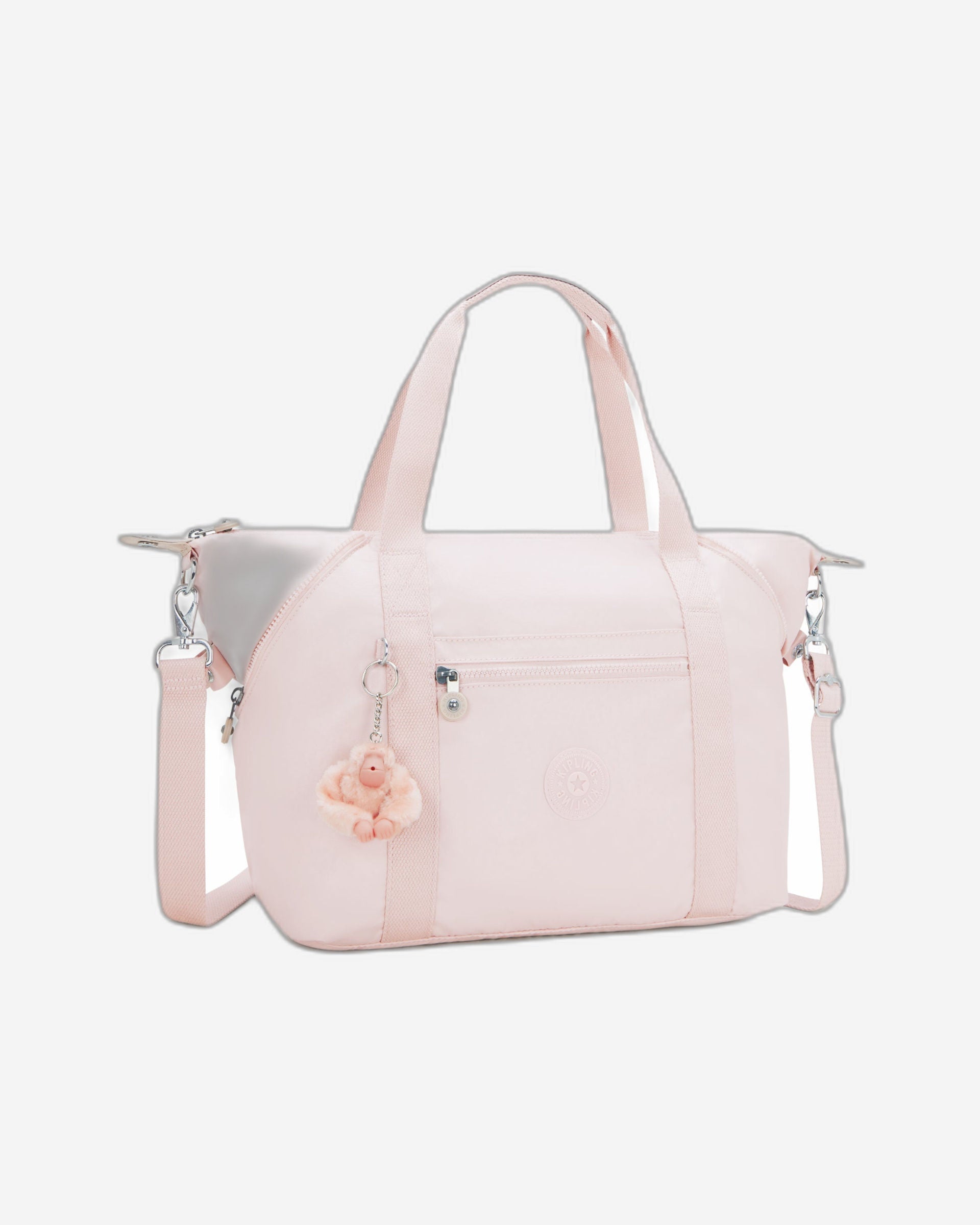 حقيبة كيبلينج آرت بينك شاين متوسطة الحجم 21091-3DZ