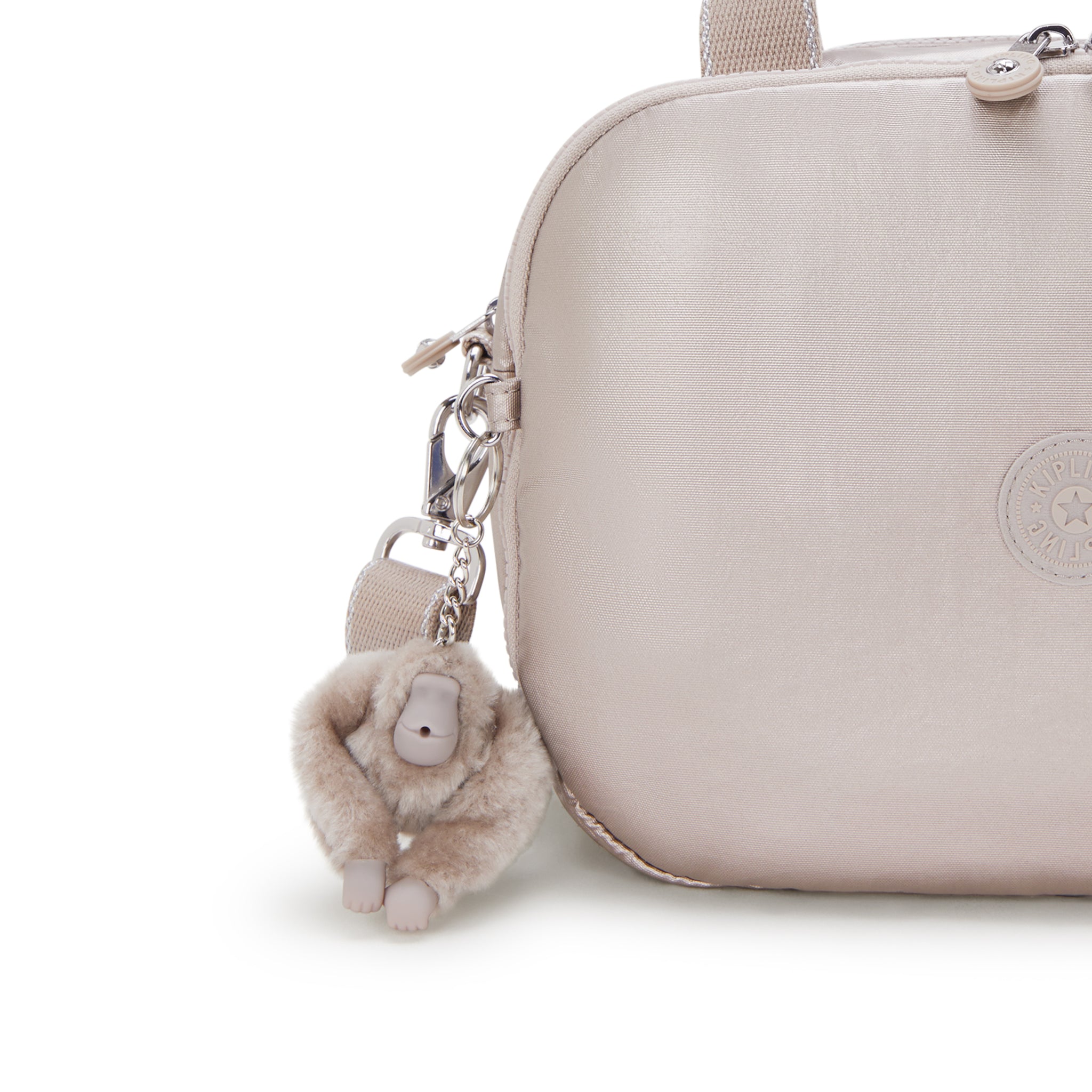 حقيبة أدوات تجميل Kipling Palmbeach Metallic Glow كبيرة مع جراب عربة C225747-48I