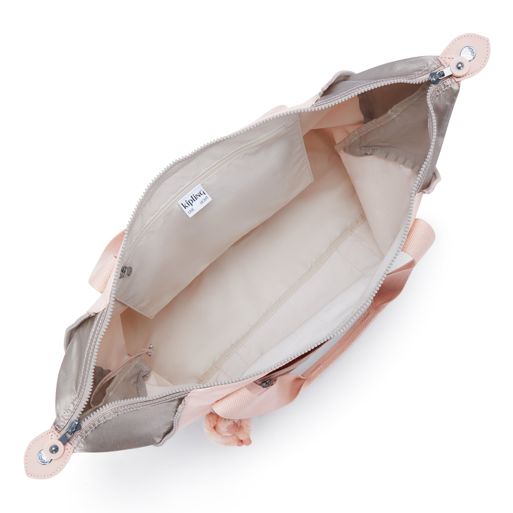 حقيبة كيبلينج آرت إم وردية لامعة كبيرة 25748-3EL