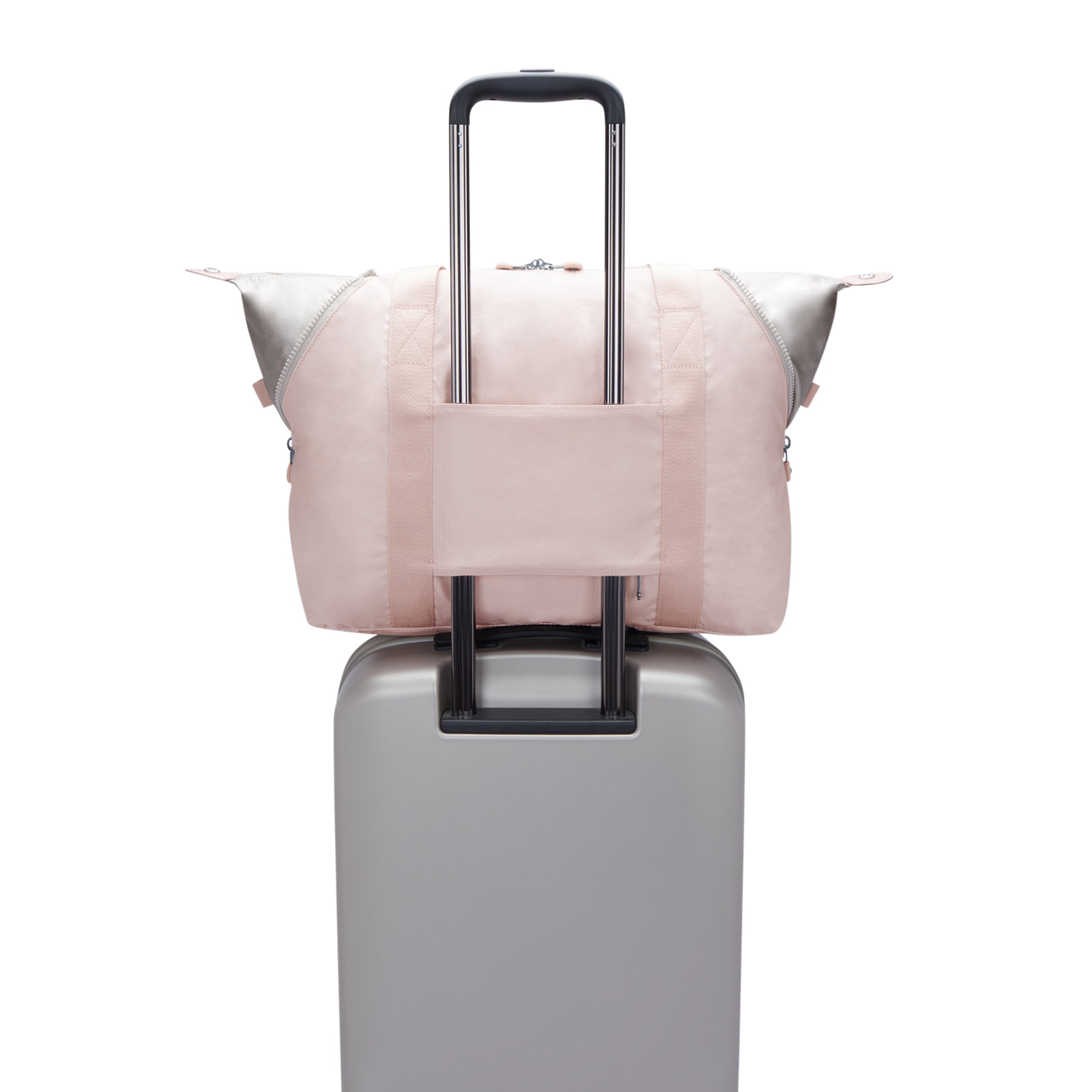 حقيبة كيبلينج آرت إم وردية لامعة كبيرة 25748-3EL