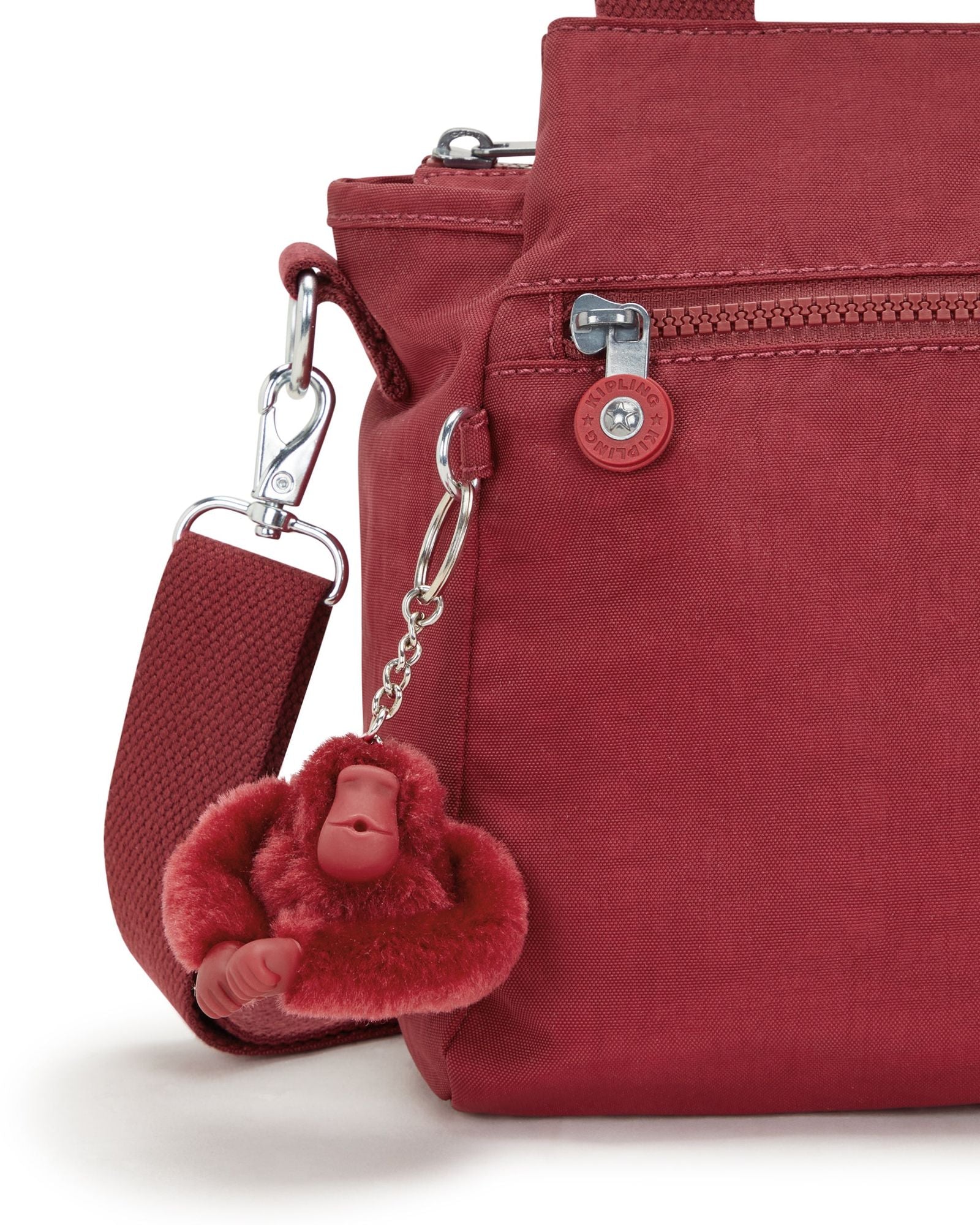 حقيبة كتف كيبلينج إليسيا فانكي ريد متوسطة الحجم 43791-4SS