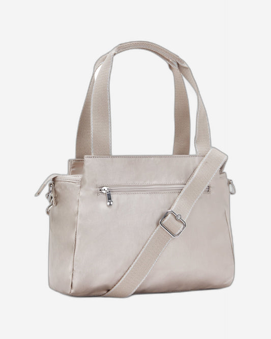 حقيبة كتف كيبلينج إليزيا متوسطة الحجم بلون معدني متوهج 43793-48I