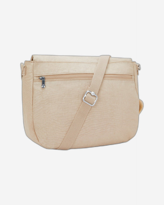 حقيبة كتف Kipling Earthbeat M متوسطة الحجم باللون البيج اللامع I2506-5DV