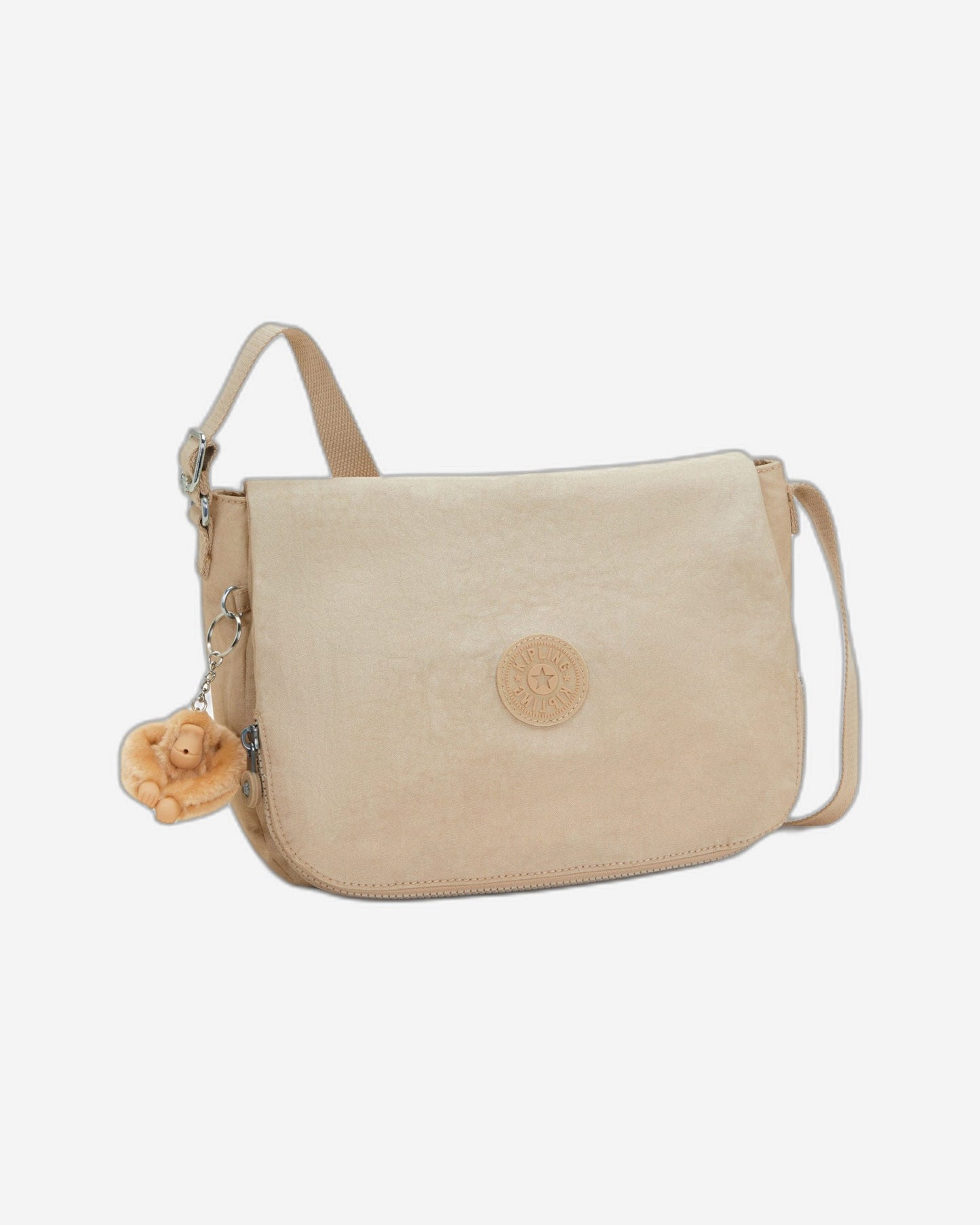 حقيبة كيبلينج Earthbeat M Sparkled Beige متوسطة متدلية I2506-5DV