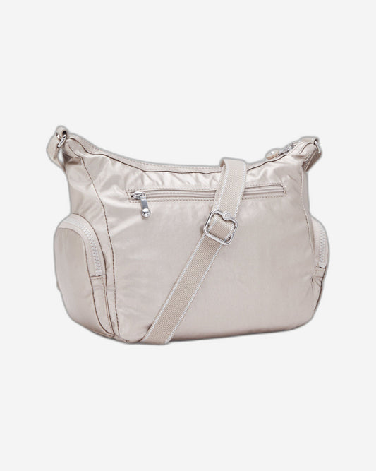 حقيبة كتف صغيرة Kipling Gabbie S معدنية لامعة C2I2532-48I