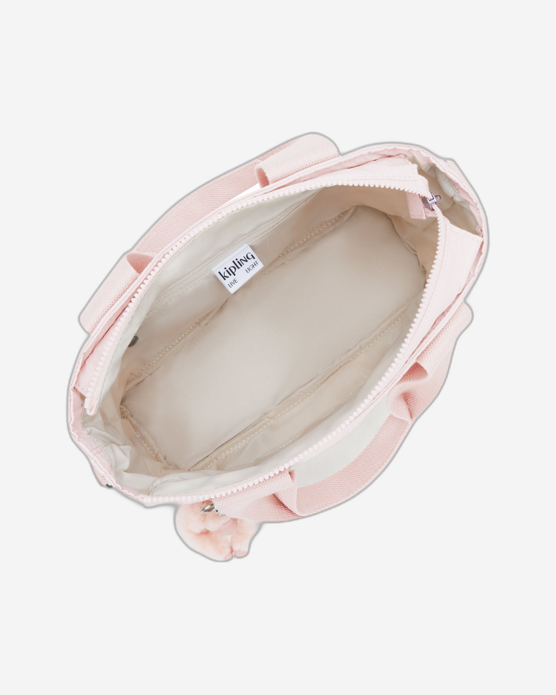 حقيبة كيبلينج مينتا إم متوسطة الحجم بلون وردي لامع I2923-3DZ