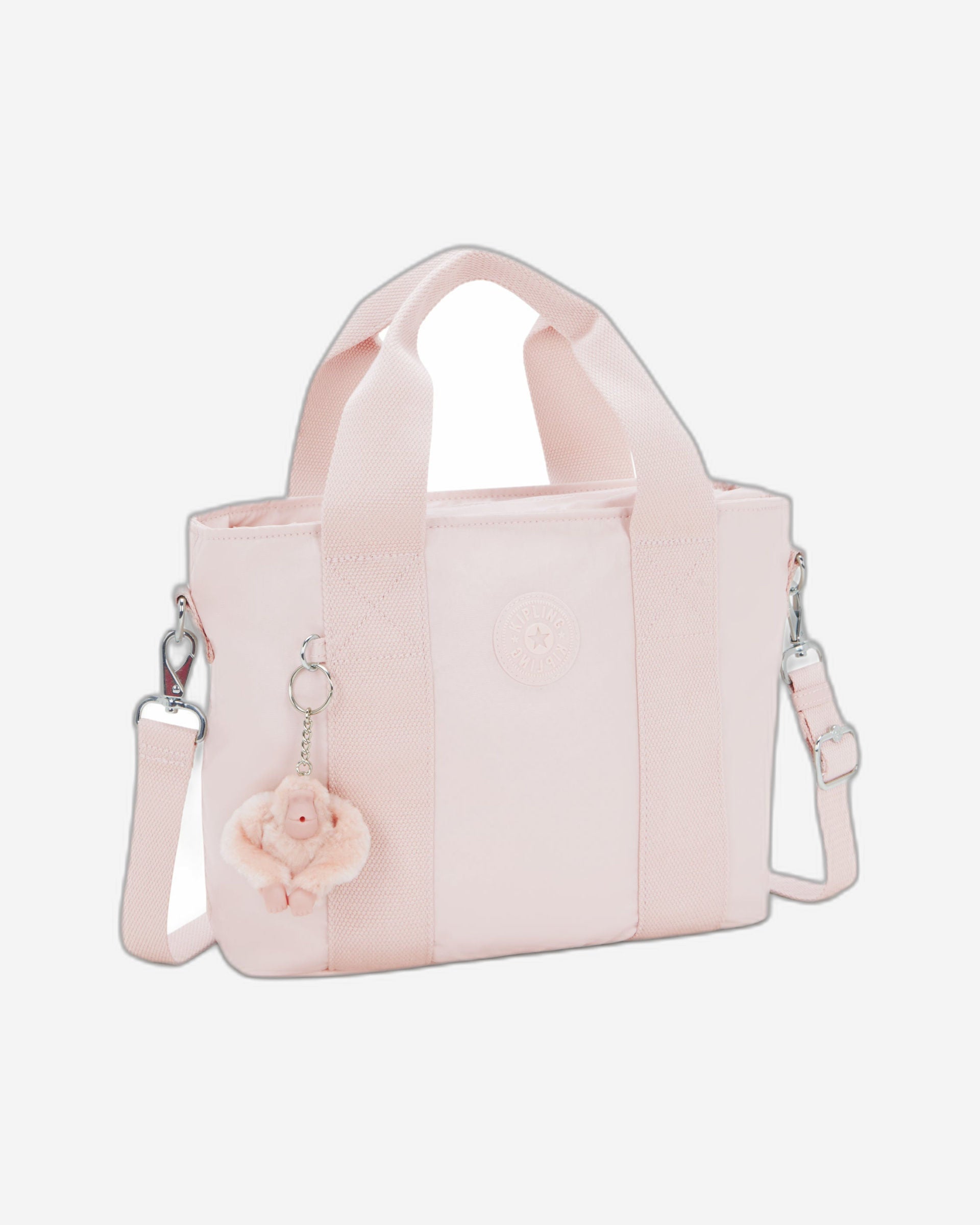 حقيبة كيبلينج مينتا إم متوسطة الحجم بلون وردي لامع I2923-3DZ