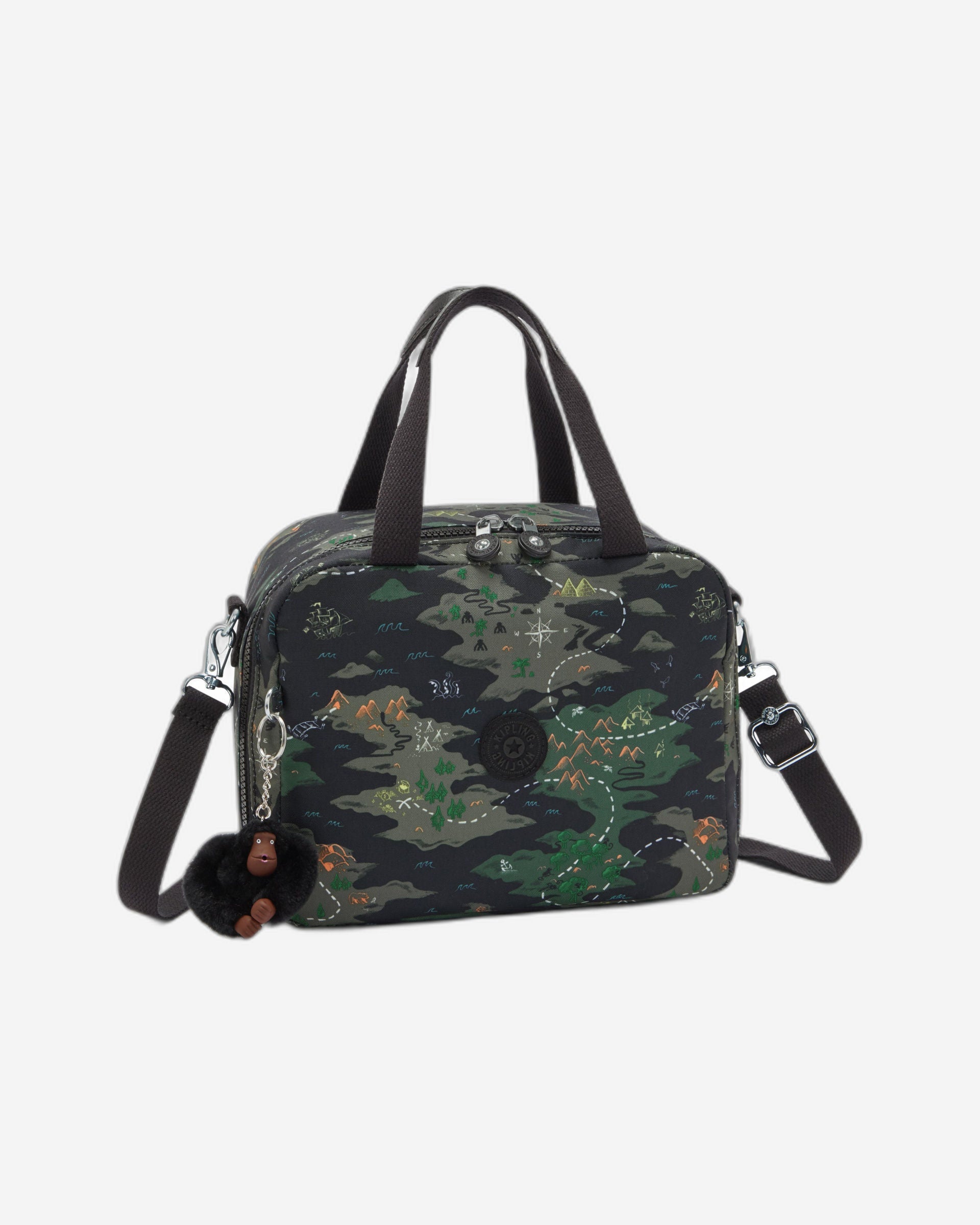 صندوق غداء كبير من KIPLING Miyo Camo Treasure (مع جراب عربة) I2989-3PB