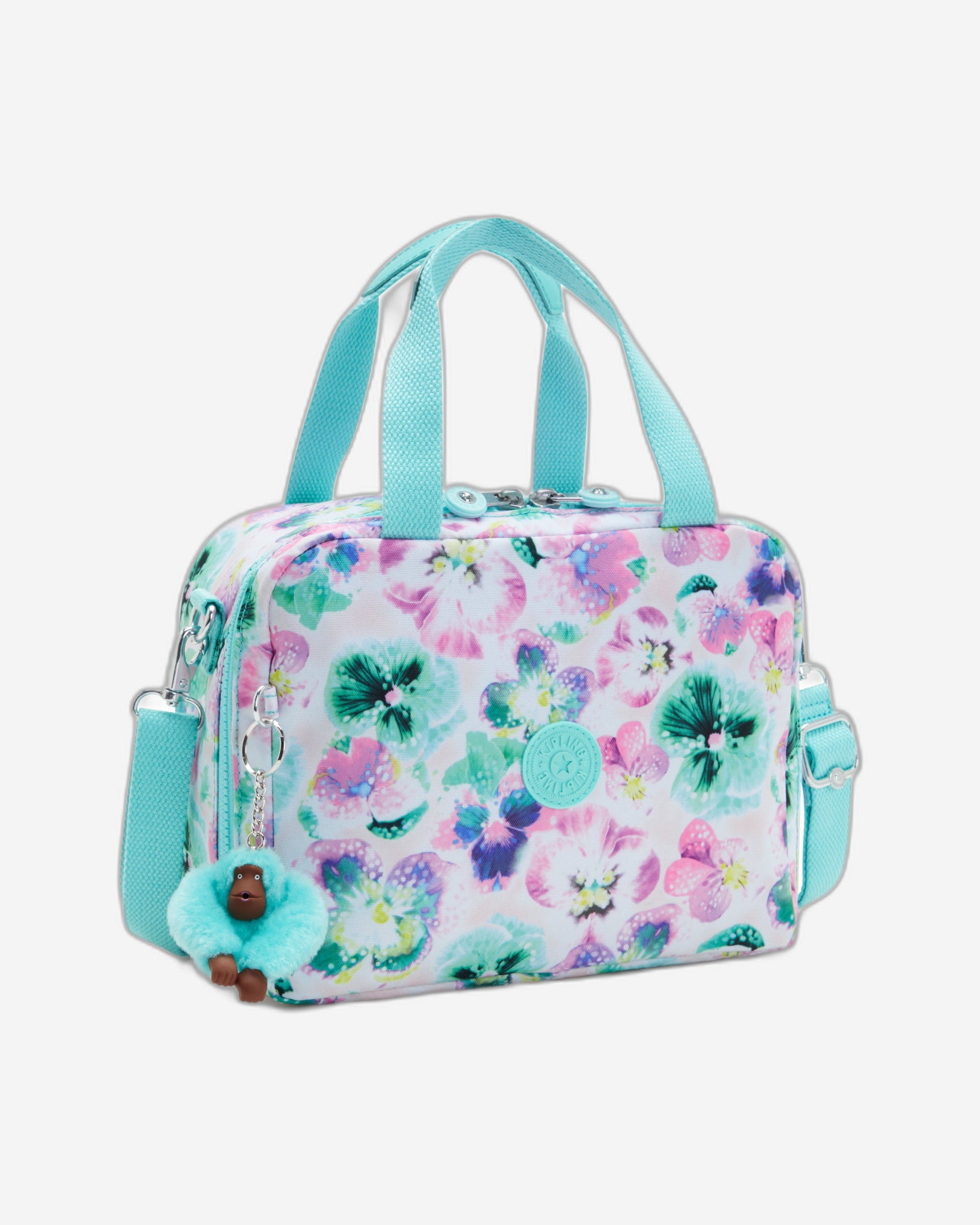 حقيبة غداء كبيرة من كيبلينج مييو أكوا بلوسوم مع جراب عربة C2I2989-7EC