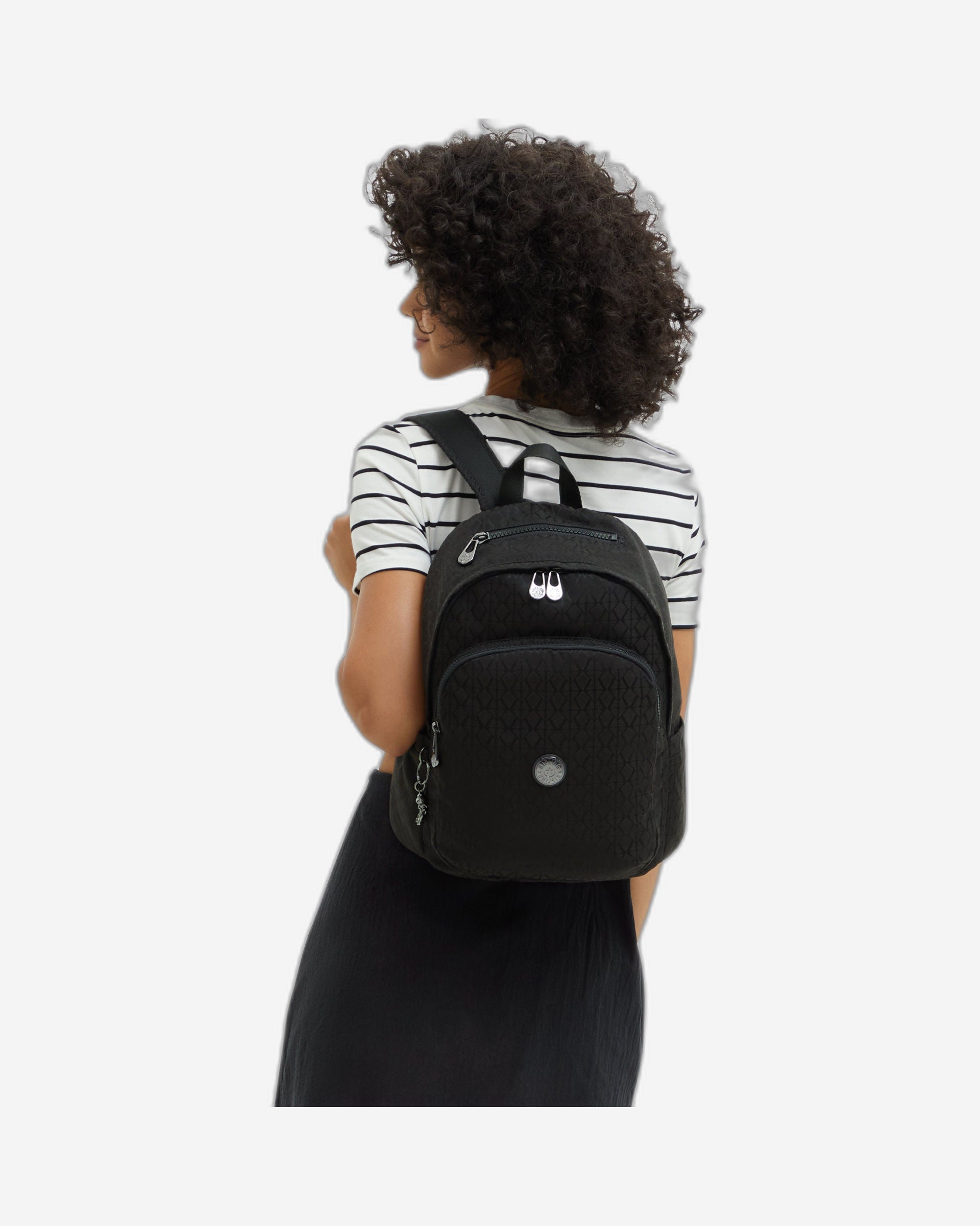 حقيبة ظهر كيبلينج ديليا بلاك ساين جي كيو متوسطة الحجم I3149-Y12