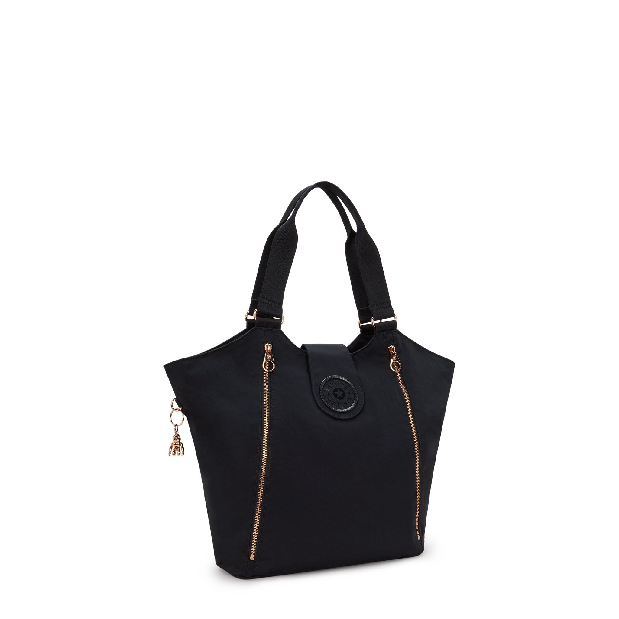 حقيبة كيبلينج متوسطة الحجم باللون الأسود والوردي والتوابل I3286-62Q