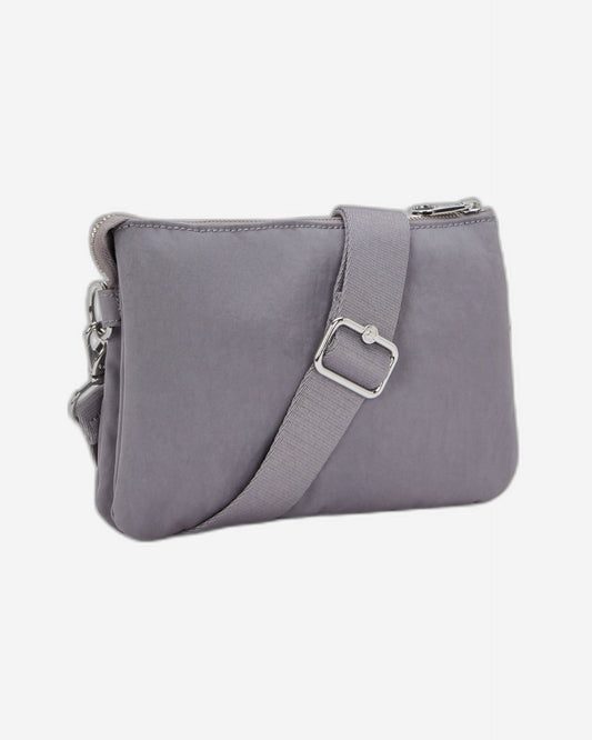 حقيبة كروسبودي صغيرة Kipling Riri Zip باللون الرمادي Spice (مع حزام كتف قابل للإزالة) I3302-4GV