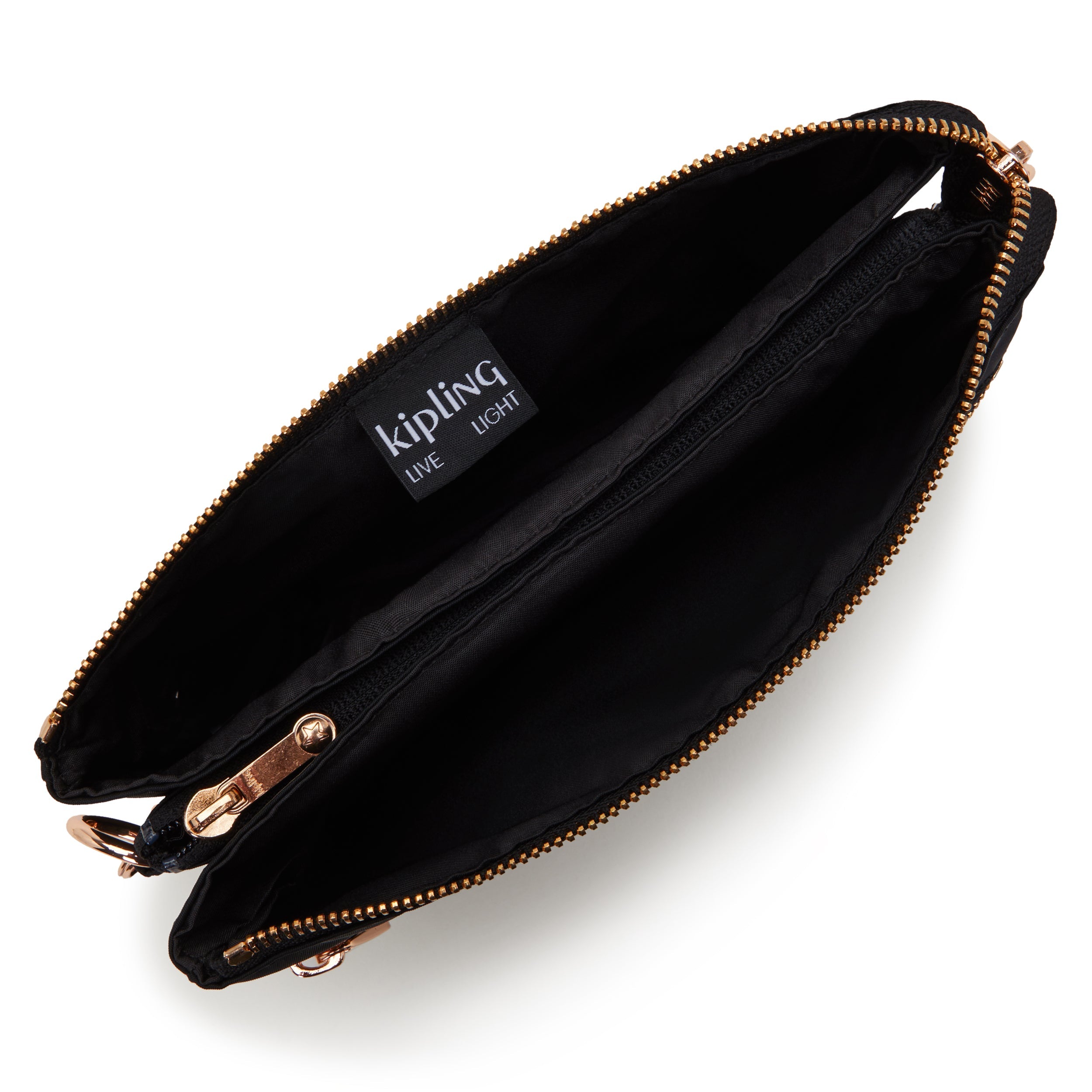 حقيبة كيبلينج ريرى زيب صغيرة سوداء وردية اللون I3302-62Q