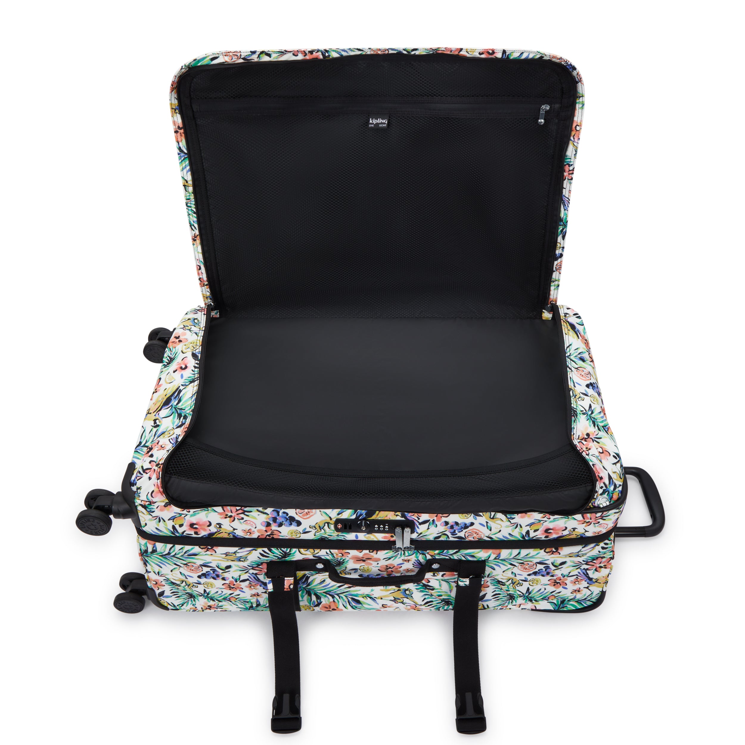 حقيبة سفر Kipling Spontaneous L كبيرة بعجلات وطبعة كوكتيل زهرية I3397-5DZ