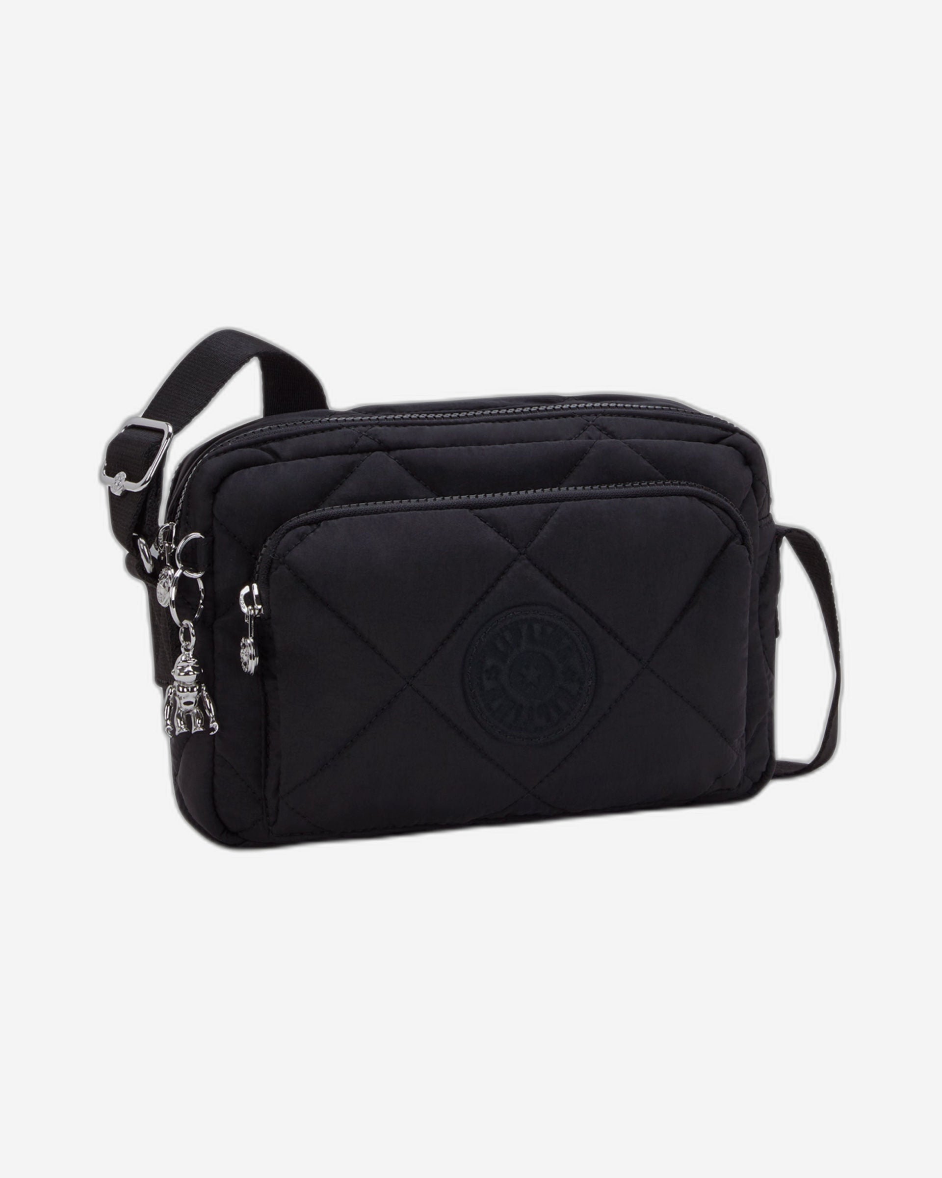 حقيبة كتف متوسطة الحجم Kipling Abanu M Zip Cosmic Black Ql I3440-95R