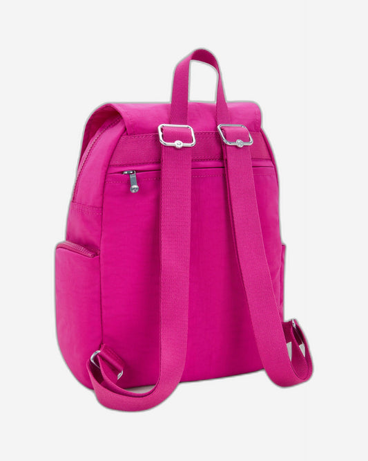حقيبة ظهر كيبلينج سيتي زيب إس صغيرة متوهجة باللون الفوشيا I3523-3KU