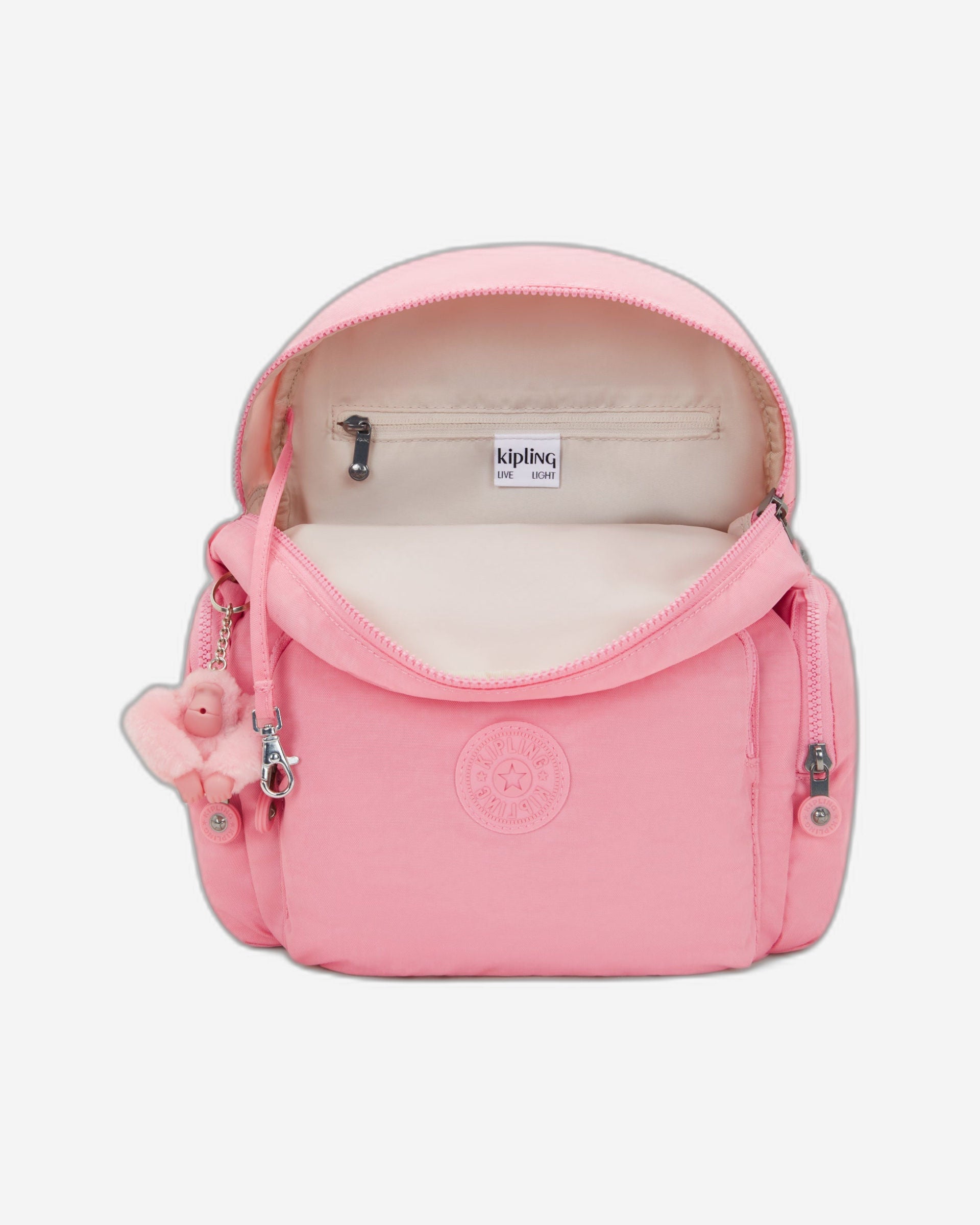 حقيبة ظهر Kipling City Zip S صغيرة بلون أحمر خدود ممتع I3523-6LZ