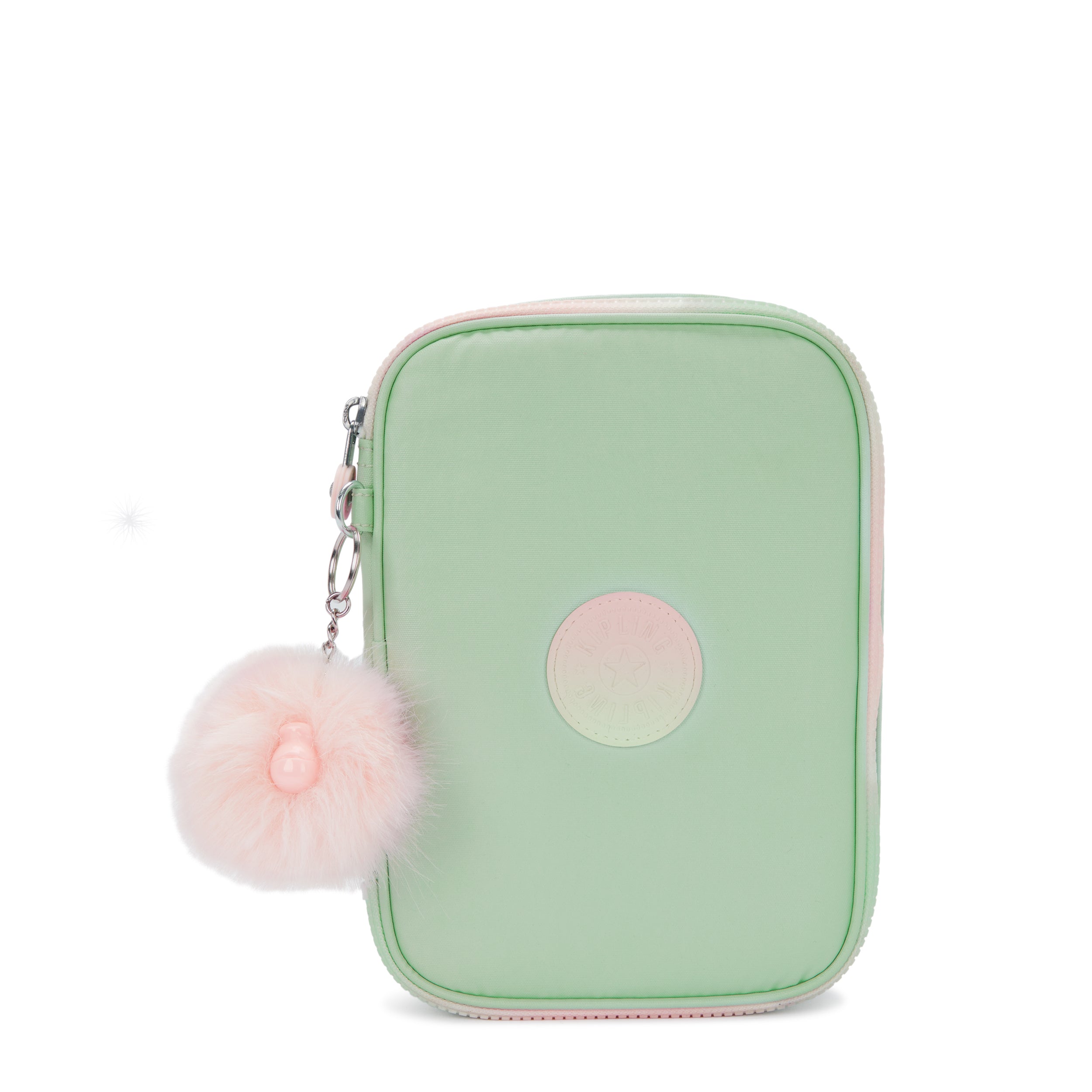 KIPLING-100 Pens-Large pencase-Soft Green Met-I3624-5KY