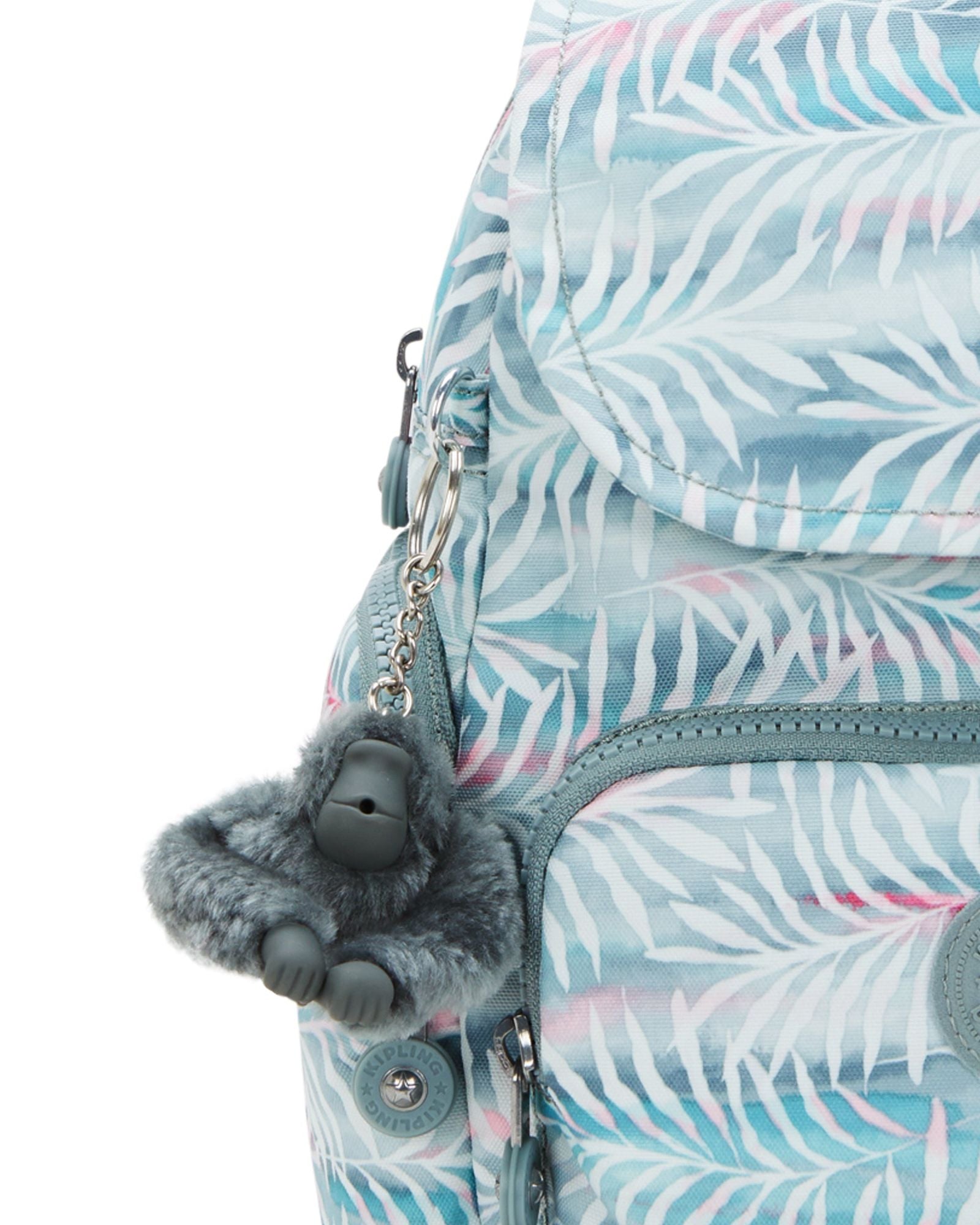 حقيبة ظهر صغيرة بسحاب من كيبلينج سيتي بطبعة أوراق النخيل I3735-3QN