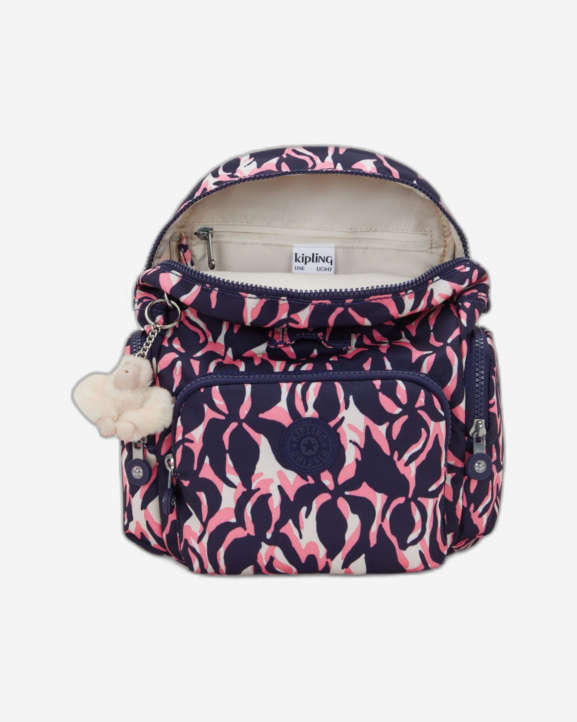 حقيبة ظهر صغيرة Kipling City Zip Mini Palm Mood I3735-6PQ