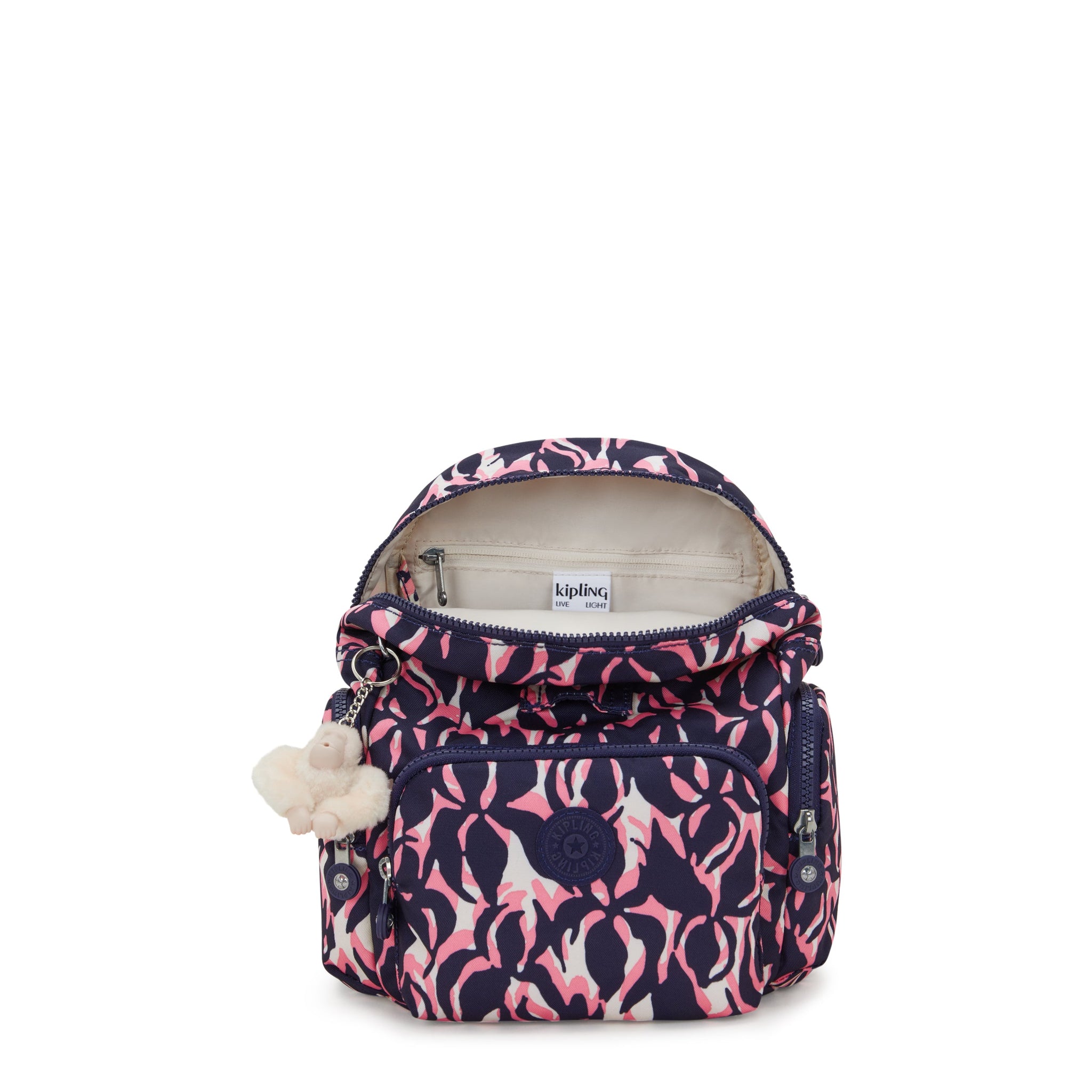 حقيبة ظهر صغيرة Kipling City Zip Mini Palm Mood I3735-6PQ