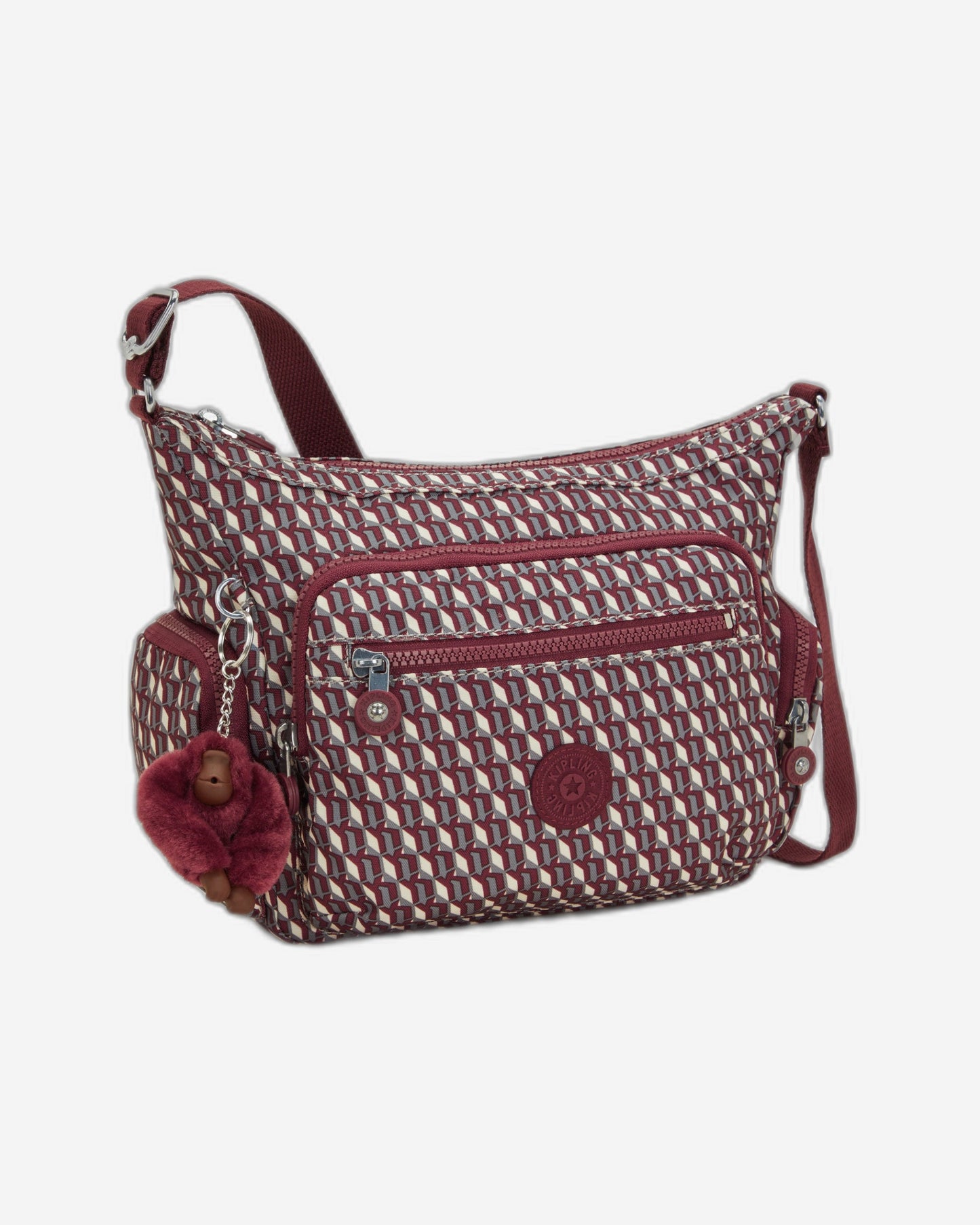 Kipling Gabbie S 3Dk Wine حقيبة كروس متوسطة I3759-1PB