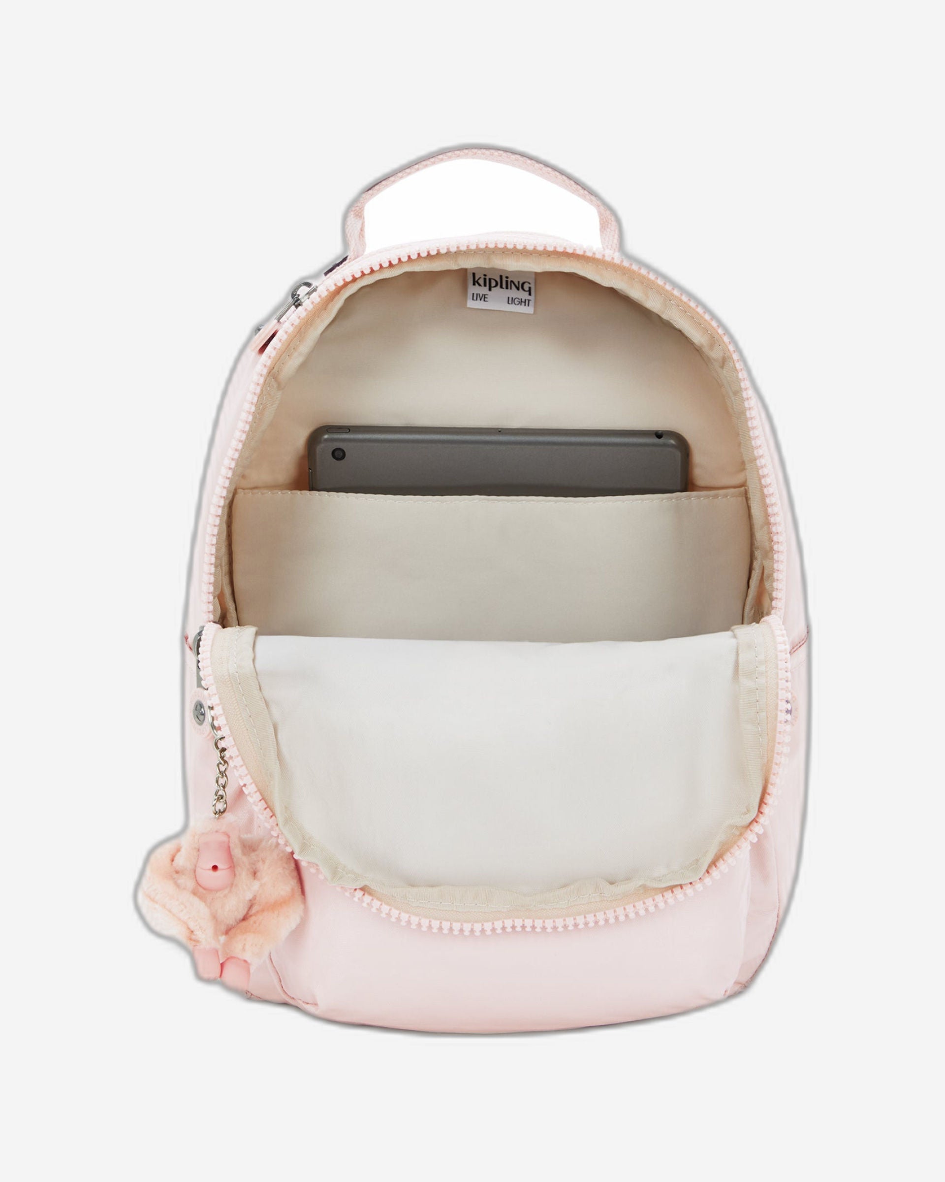 حقيبة ظهر كيبلينج سيول إس صغيرة وردية لامعة I3789-3DZ