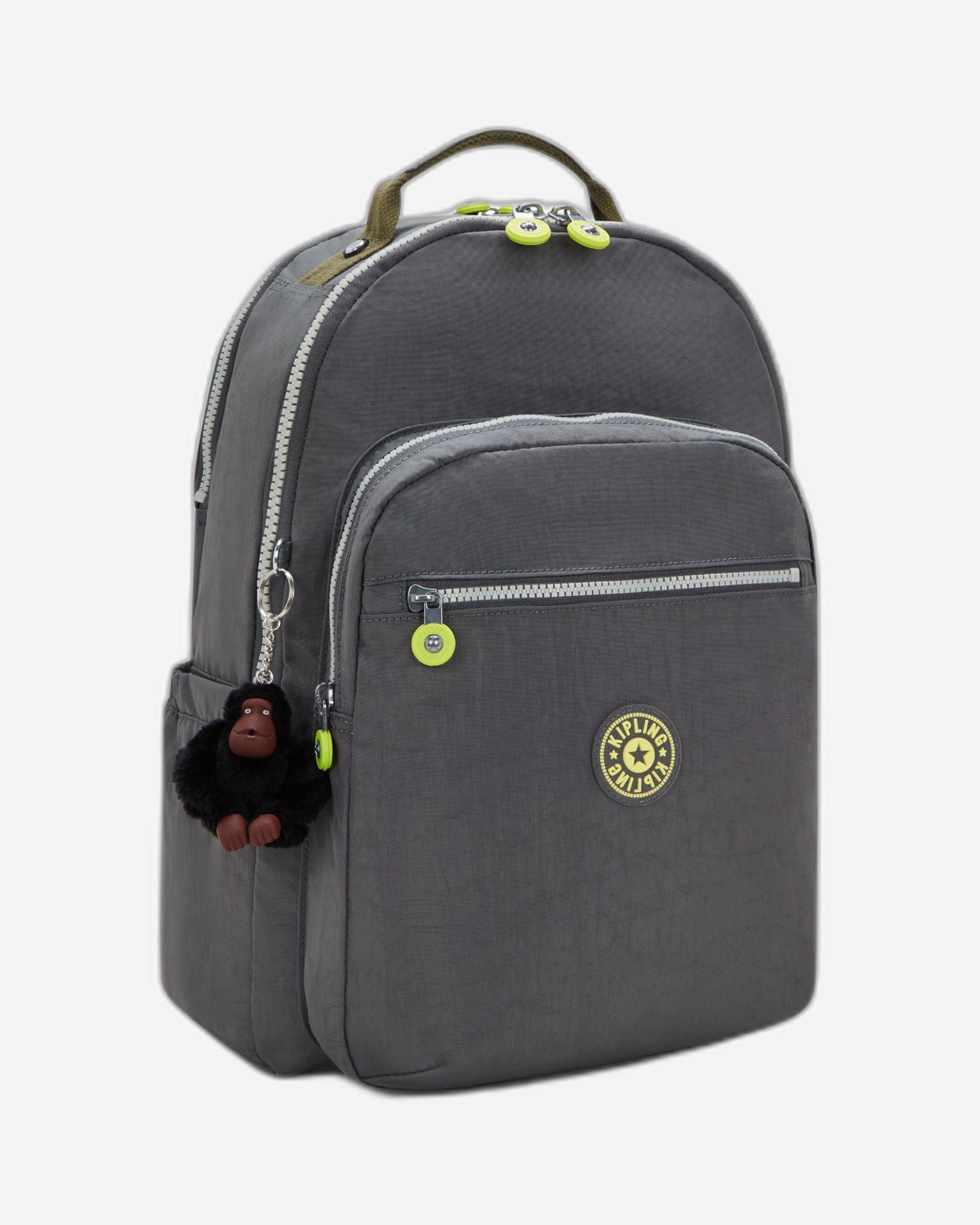 حقيبة ظهر Kipling Seoul Lap Back to Grey كبيرة مع حجرة للكمبيوتر المحمول I4275-1DX