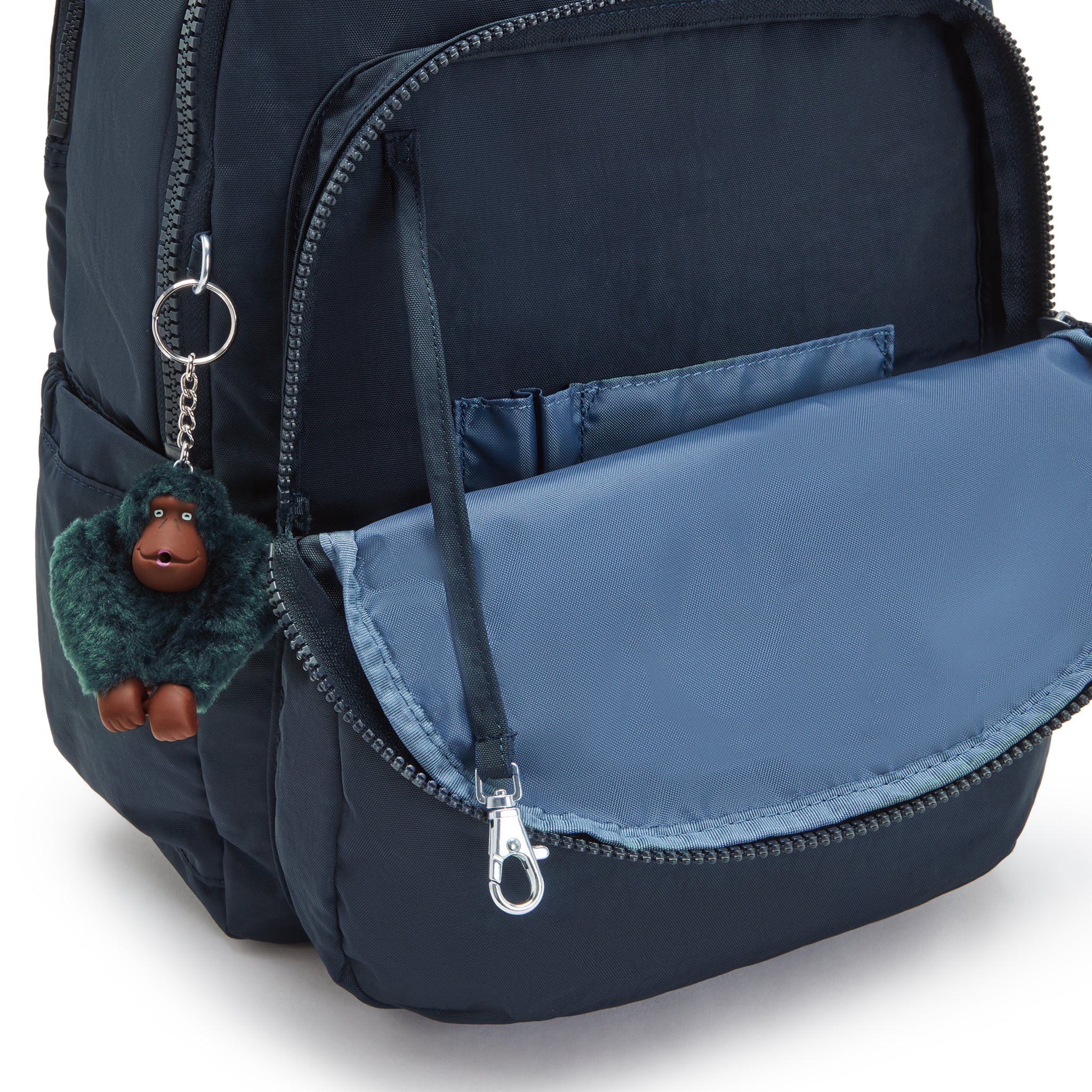 حقيبة ظهر Kipling Seoul Lap True Blue Tonal كبيرة مع حجرة للكمبيوتر المحمول I4275-4DX
