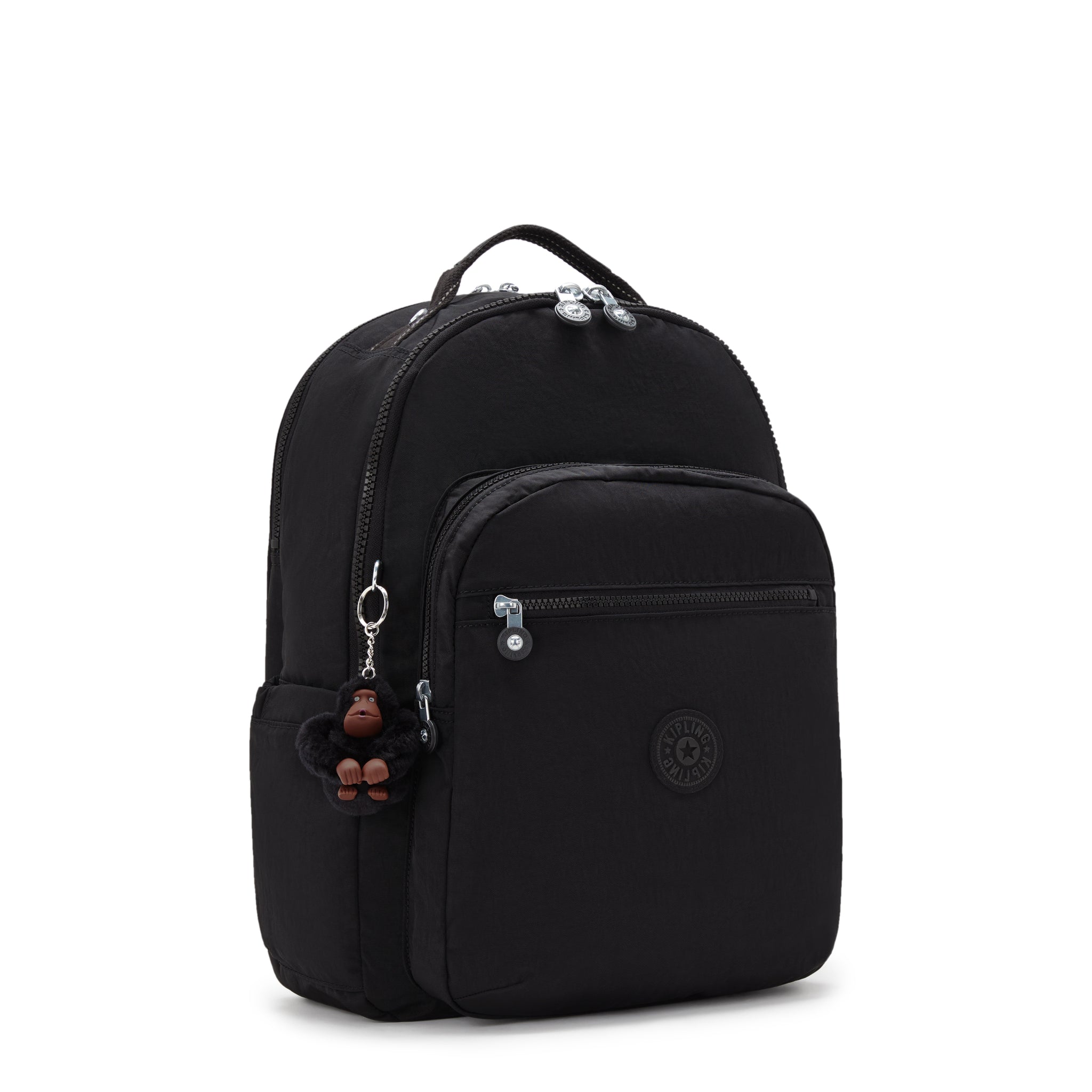 حقيبة ظهر Kipling Seoul Lap True Black كبيرة مع حجرة للكمبيوتر المحمول I4275-J99