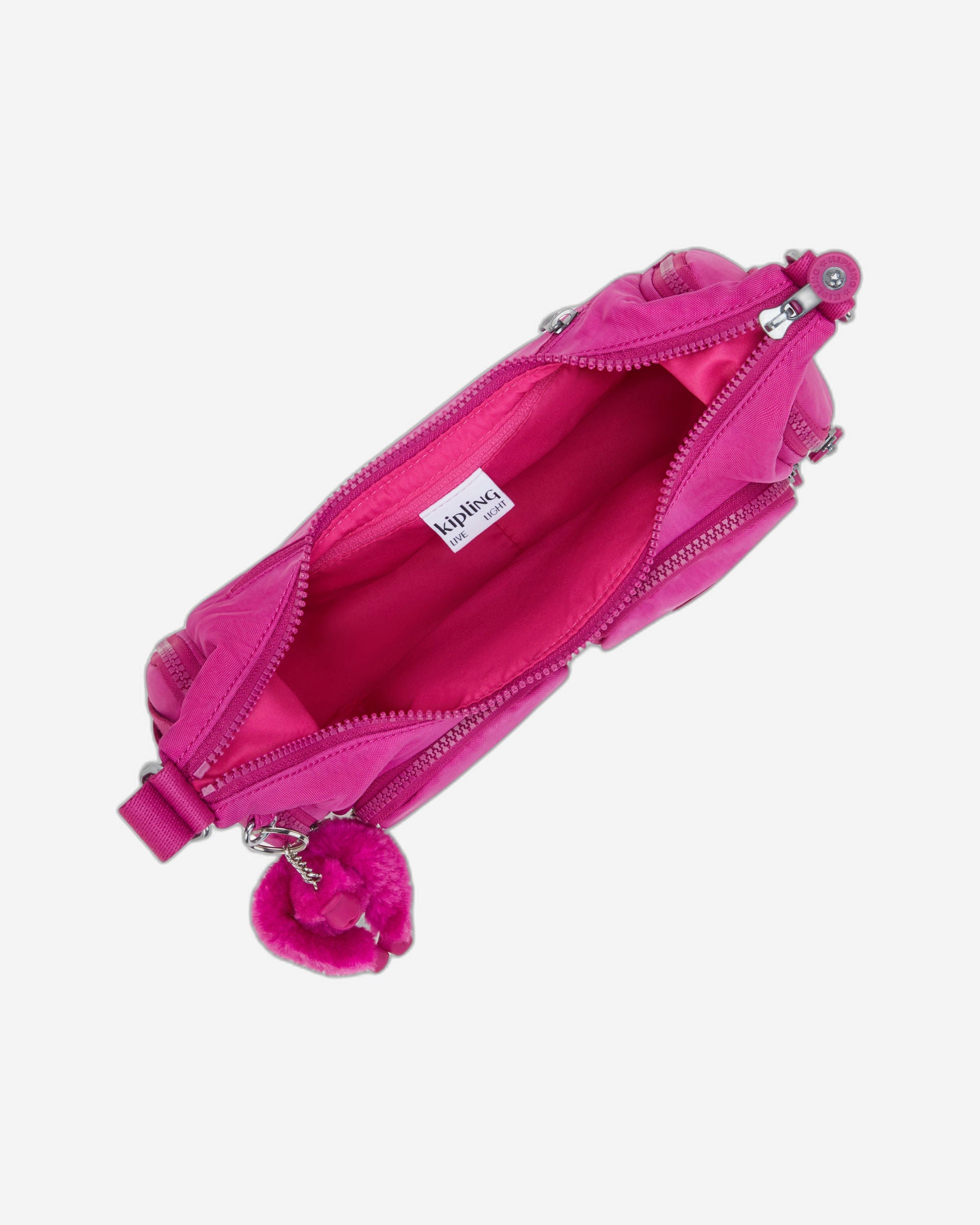 حقيبة كتف كيبلينج ريكا إس صغيرة متوهجة باللون الفوشيا I4333-3KU